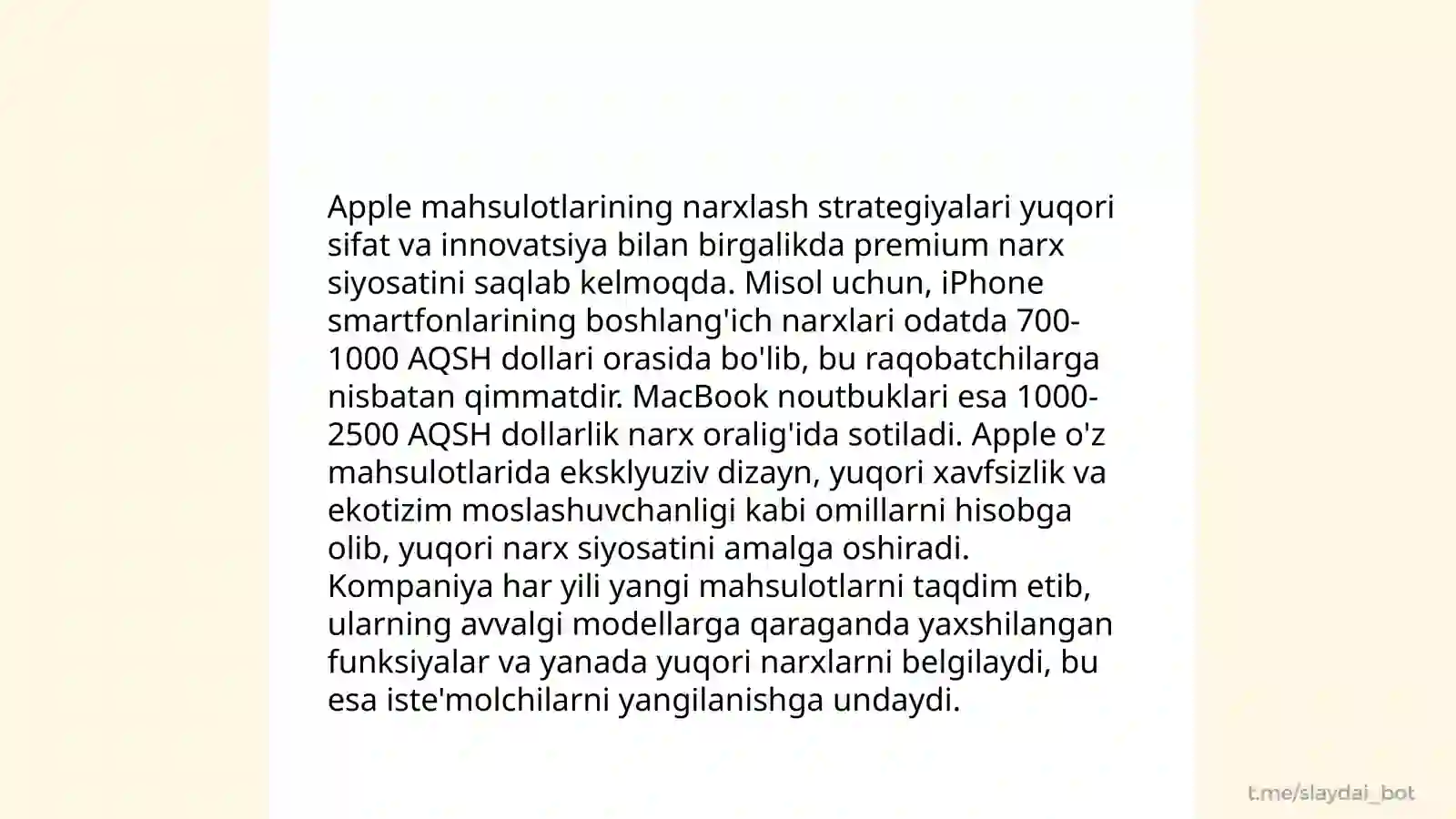 Apple kompaniyasining marketing strategiyasi 4