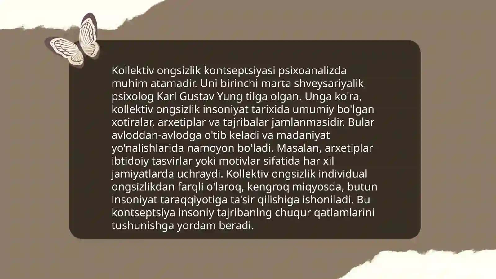 K.Yungning analitik psixologiyasi.Jon Uotsonning klassik bixeviorizmi Najmiddinova Muhayyo 4