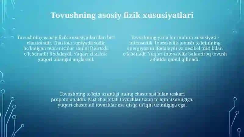 Tovush to‘lqinlarining tabiati 4