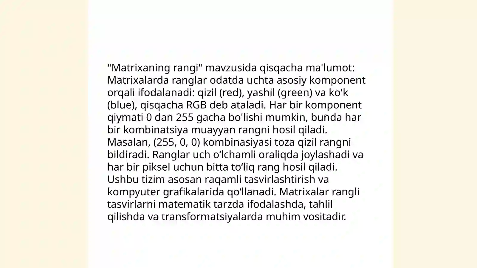 Matritsa rangi. Teskari matritsa 4