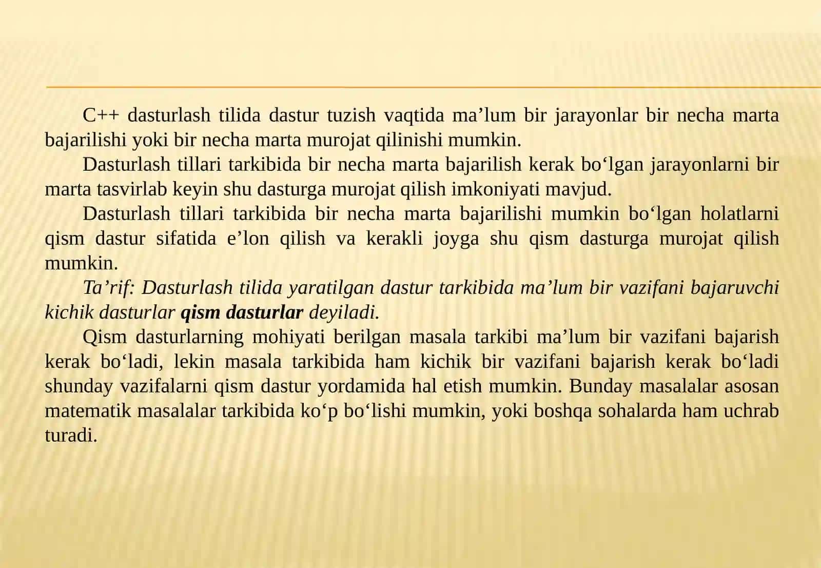 <<C++ dasturlashtilining standart funksiyalari>> 4