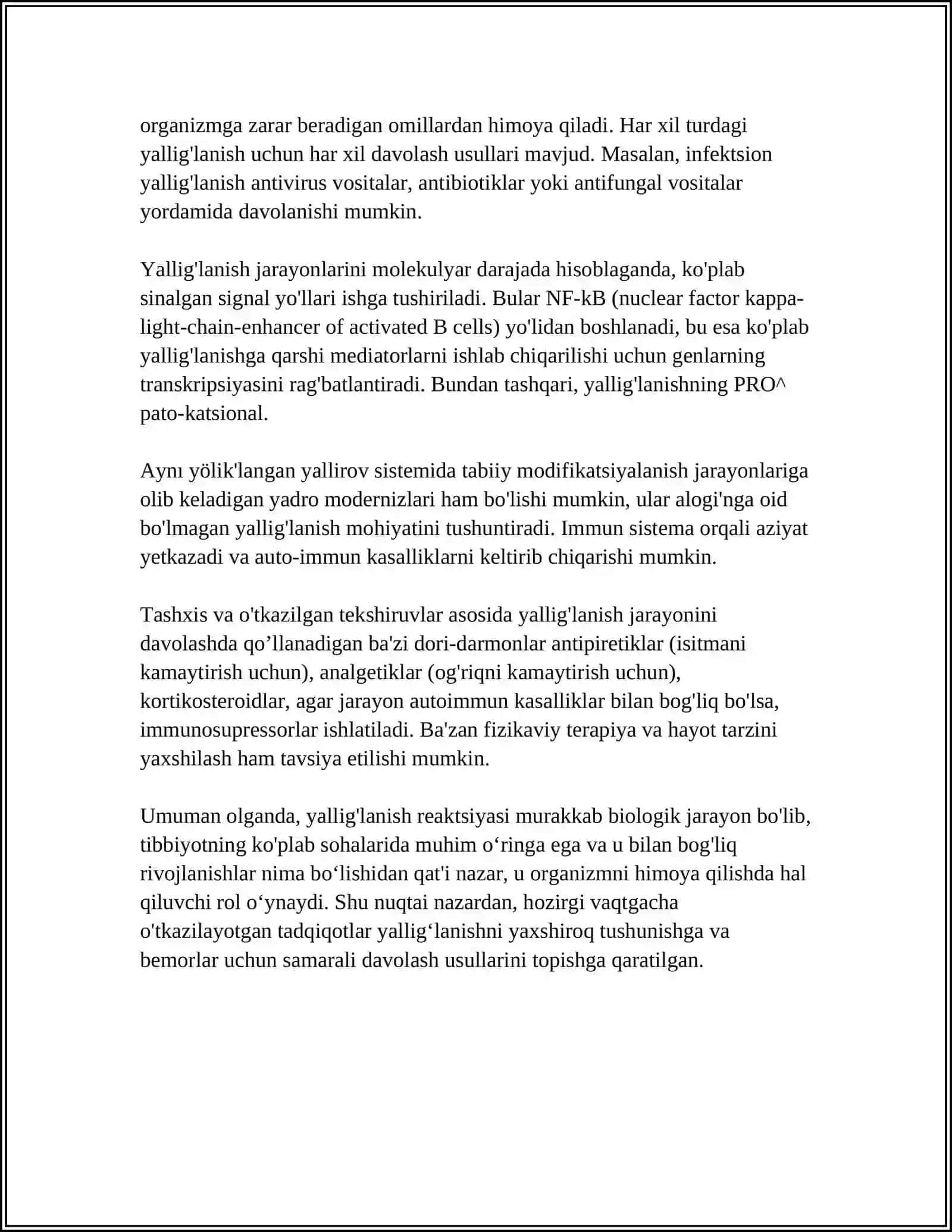 YALLIG'LANISH REAKSIYASI VAQTIDA HAJAYRALARNING ÓZARO TASIRI 4