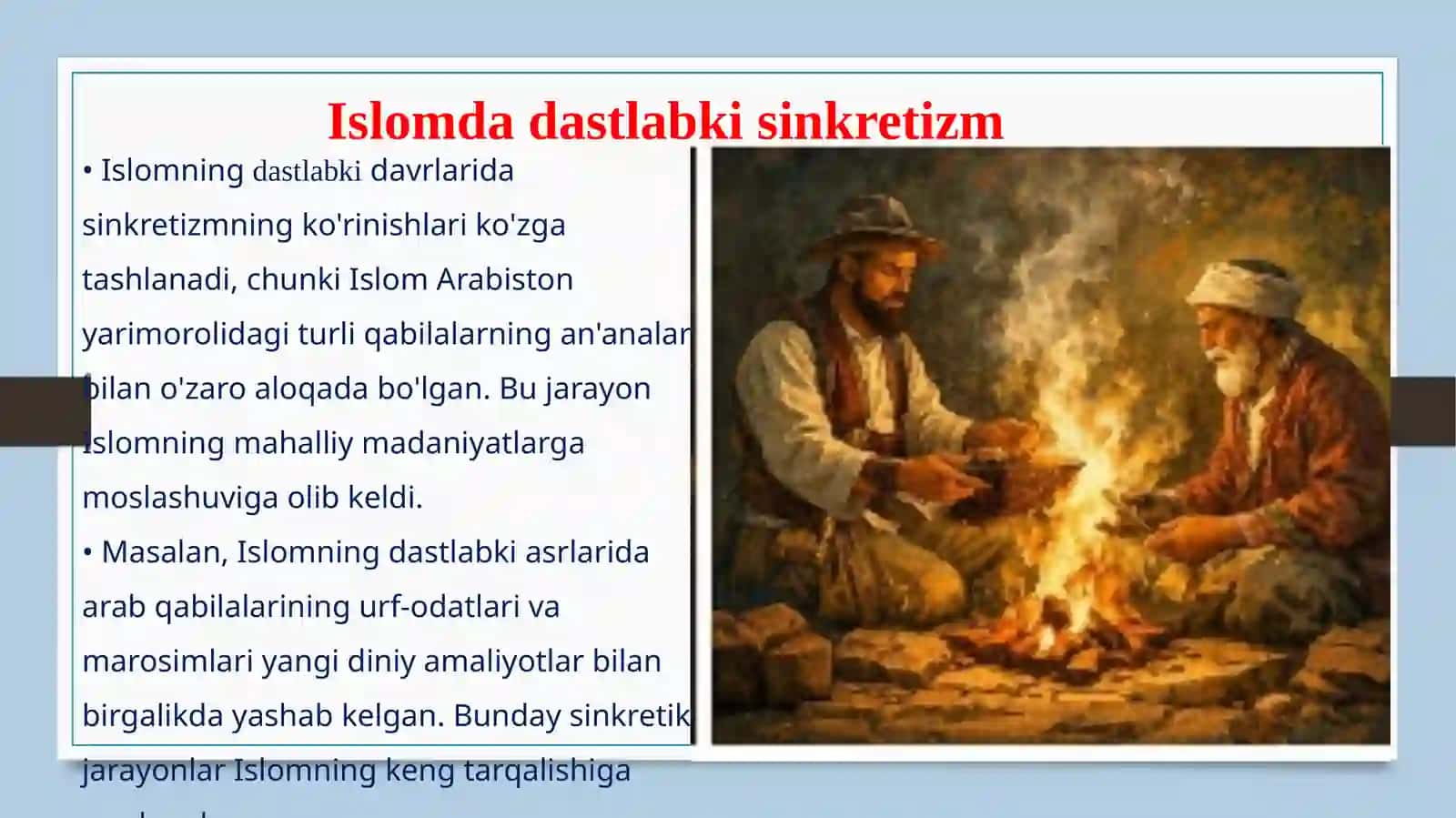 Islom va boshqadiniya qidalarsin kretlashuvining taʼlimotlari tarixi 4