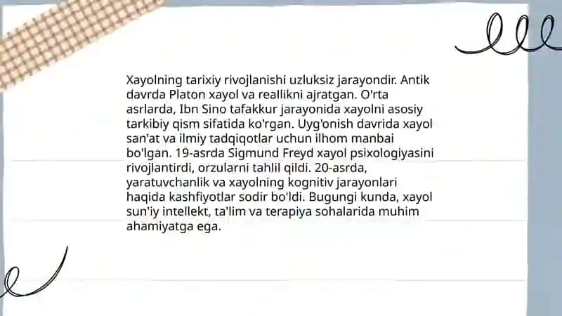 Xayol va Onglik 4