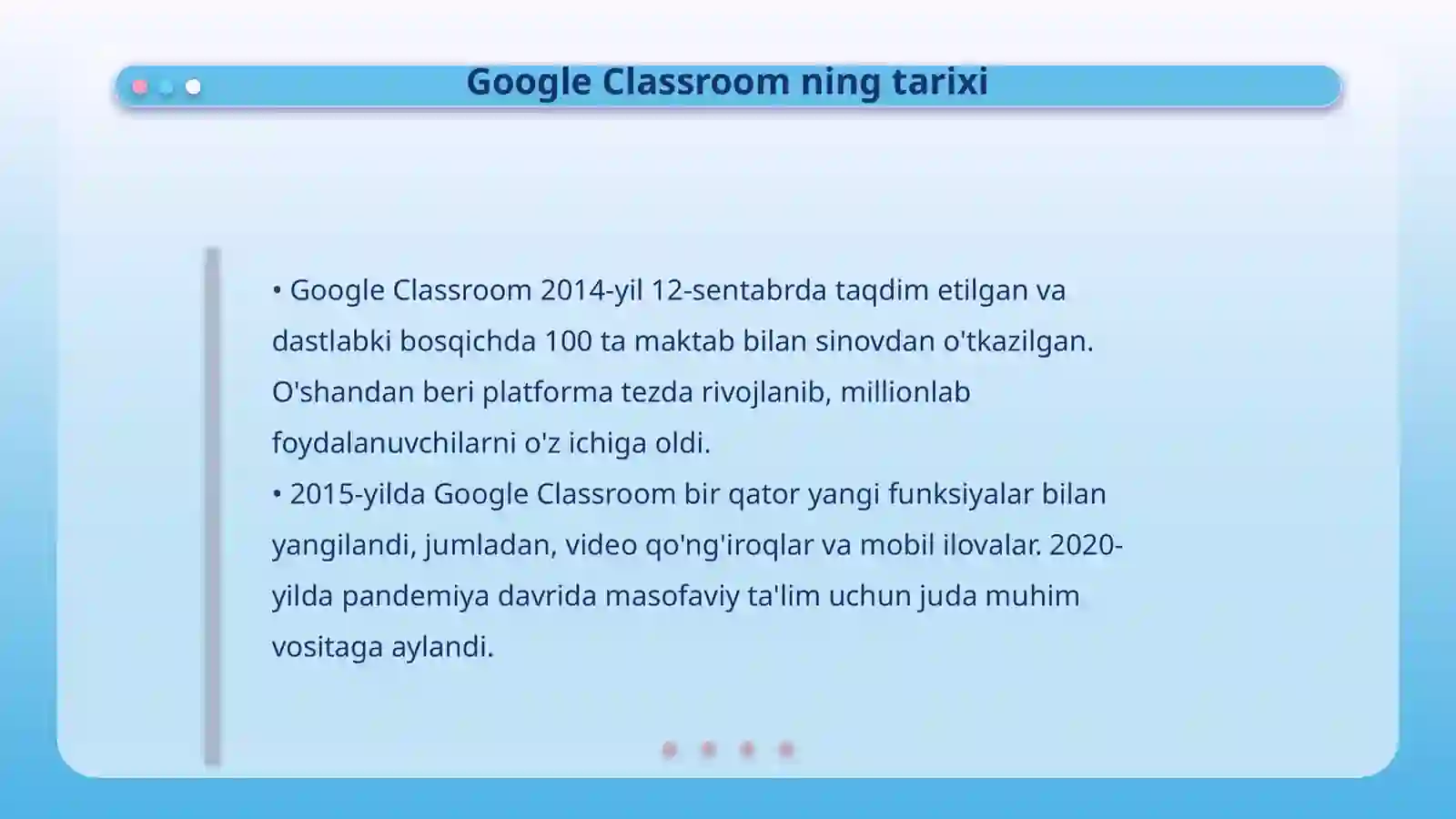 Google classroom va uning imkoniyatlari 4