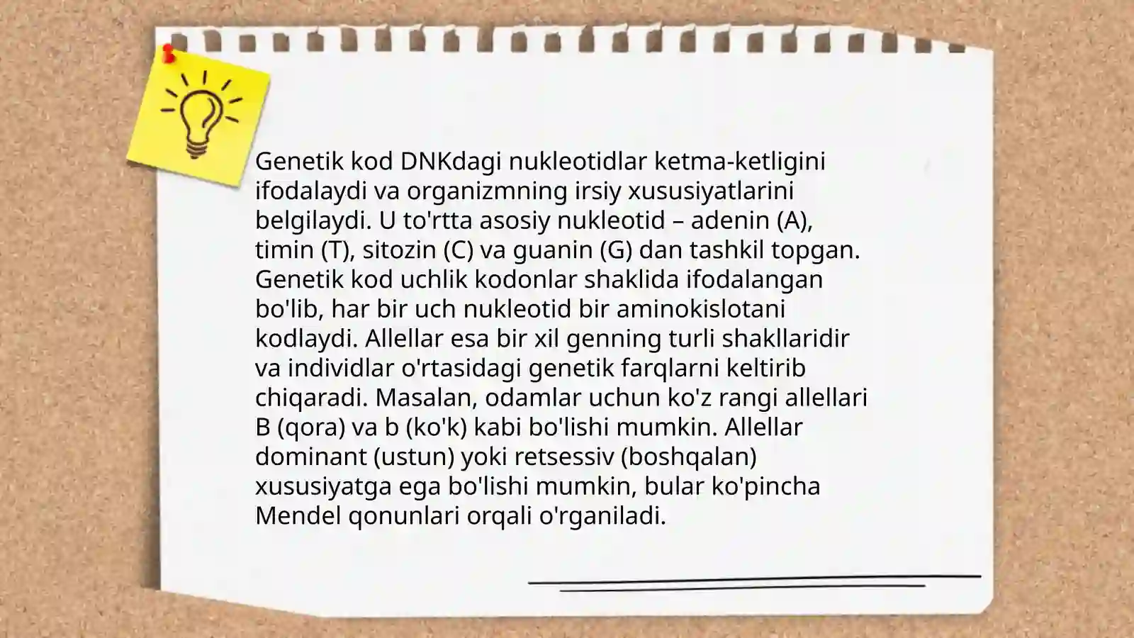 Allel genlarning oʻzaro taʼsiri 4