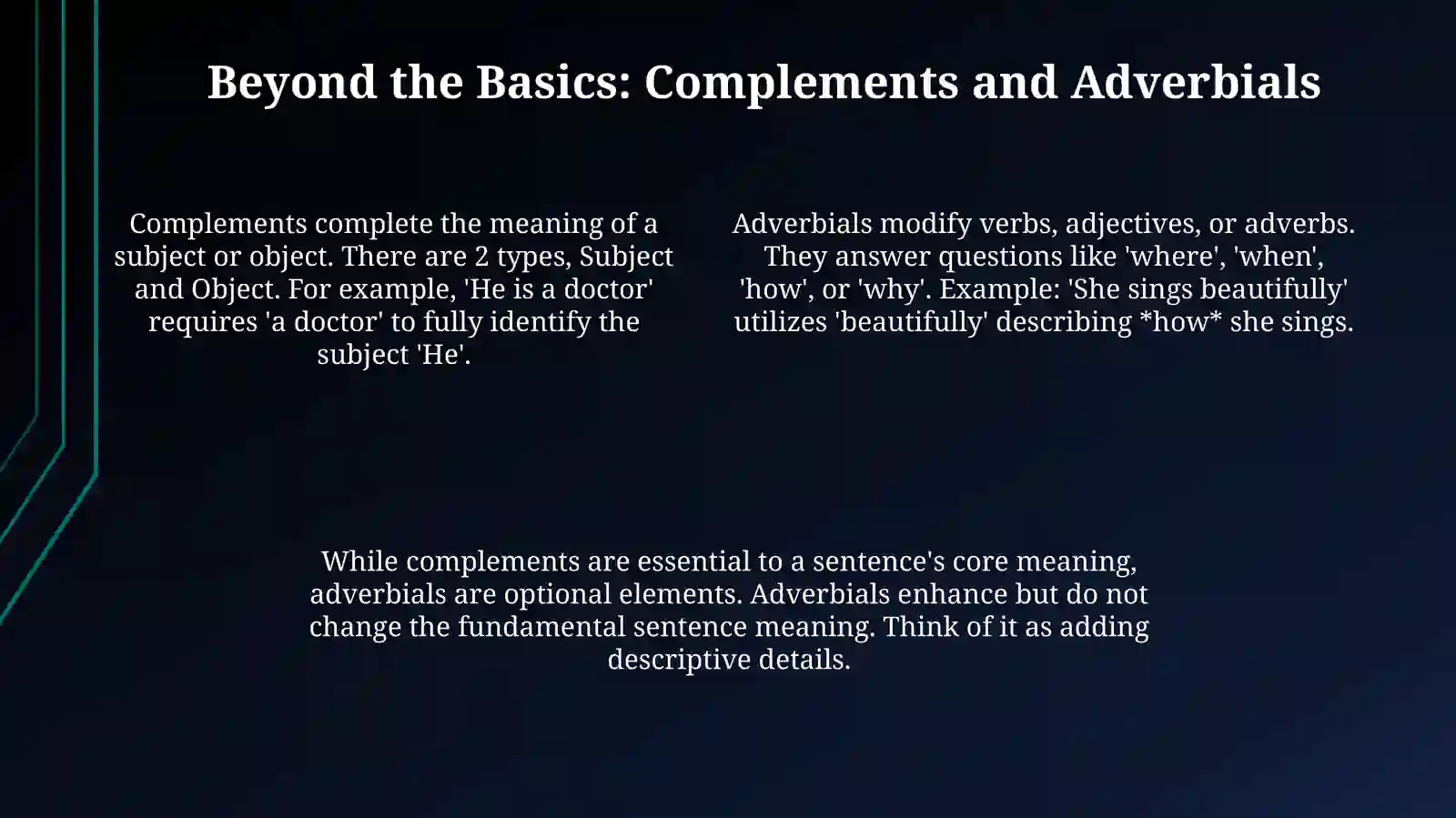 Unlocking the Sentence: Core Components (Subject, Predicate, Verb, Object) 4