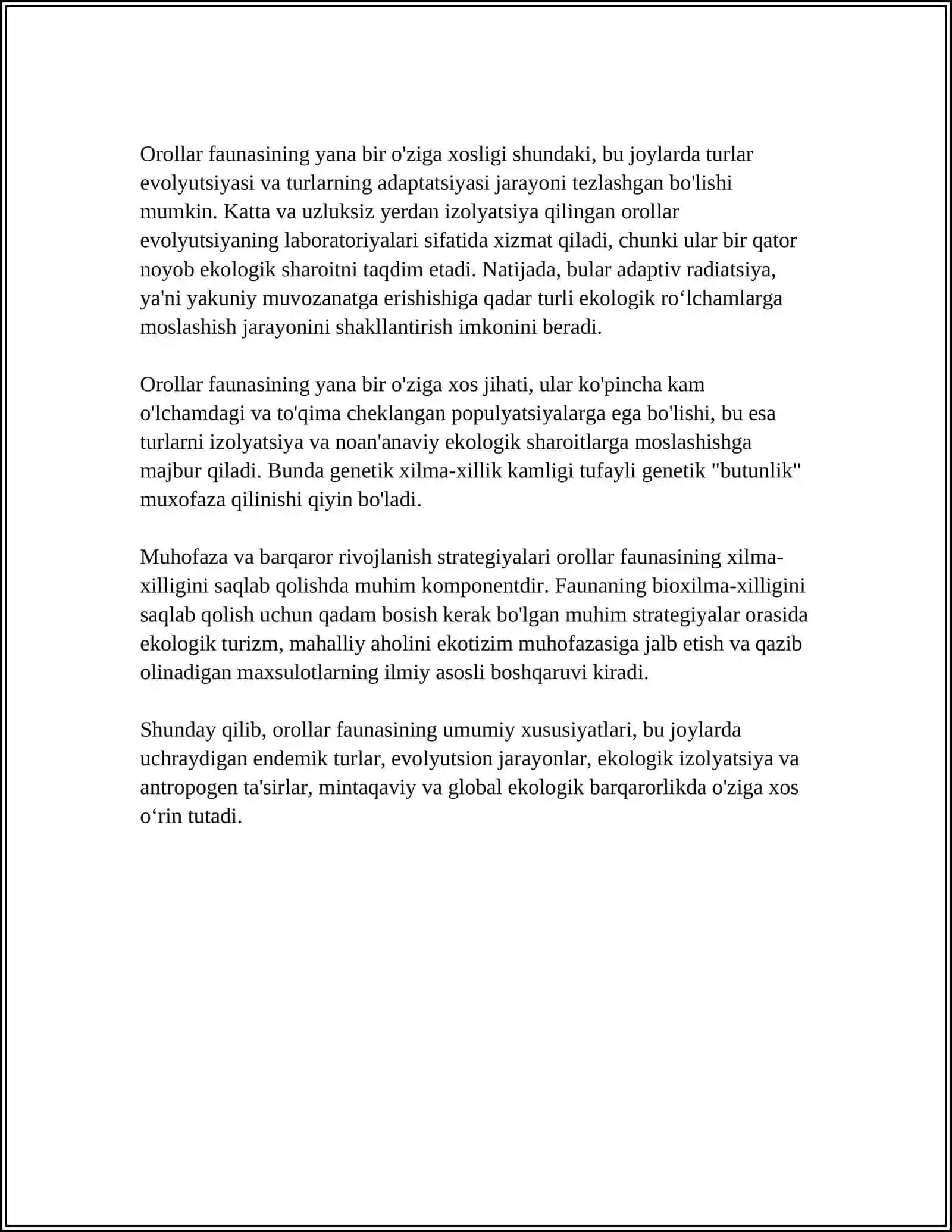 OROLLAR FAUNASI 4