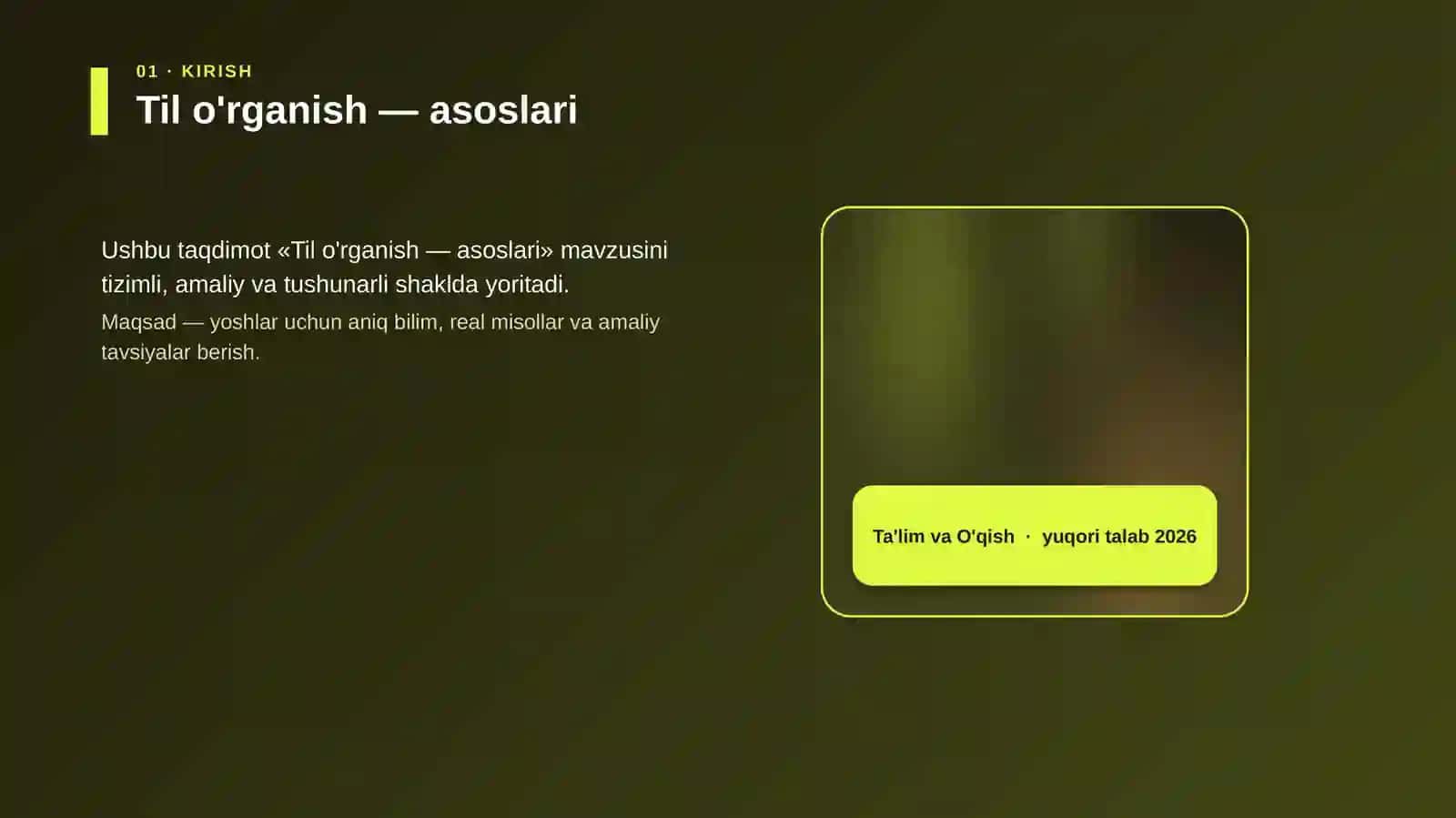 Til o'rganish — asoslari 4