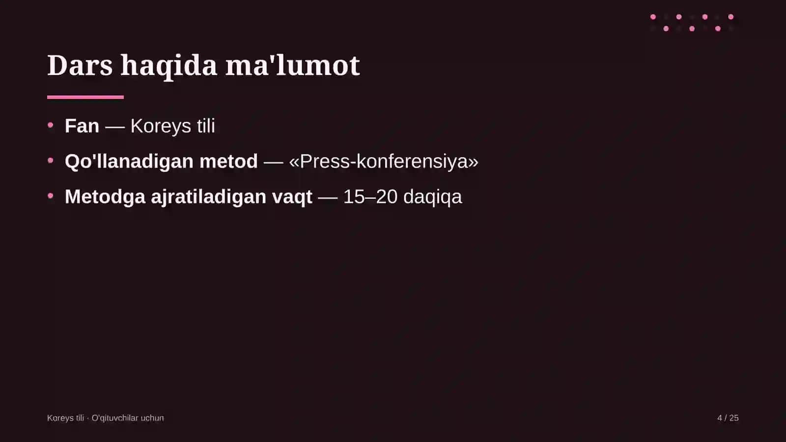 koreys tili darslarida press konferensiya metodidan foydalanish 5843 4