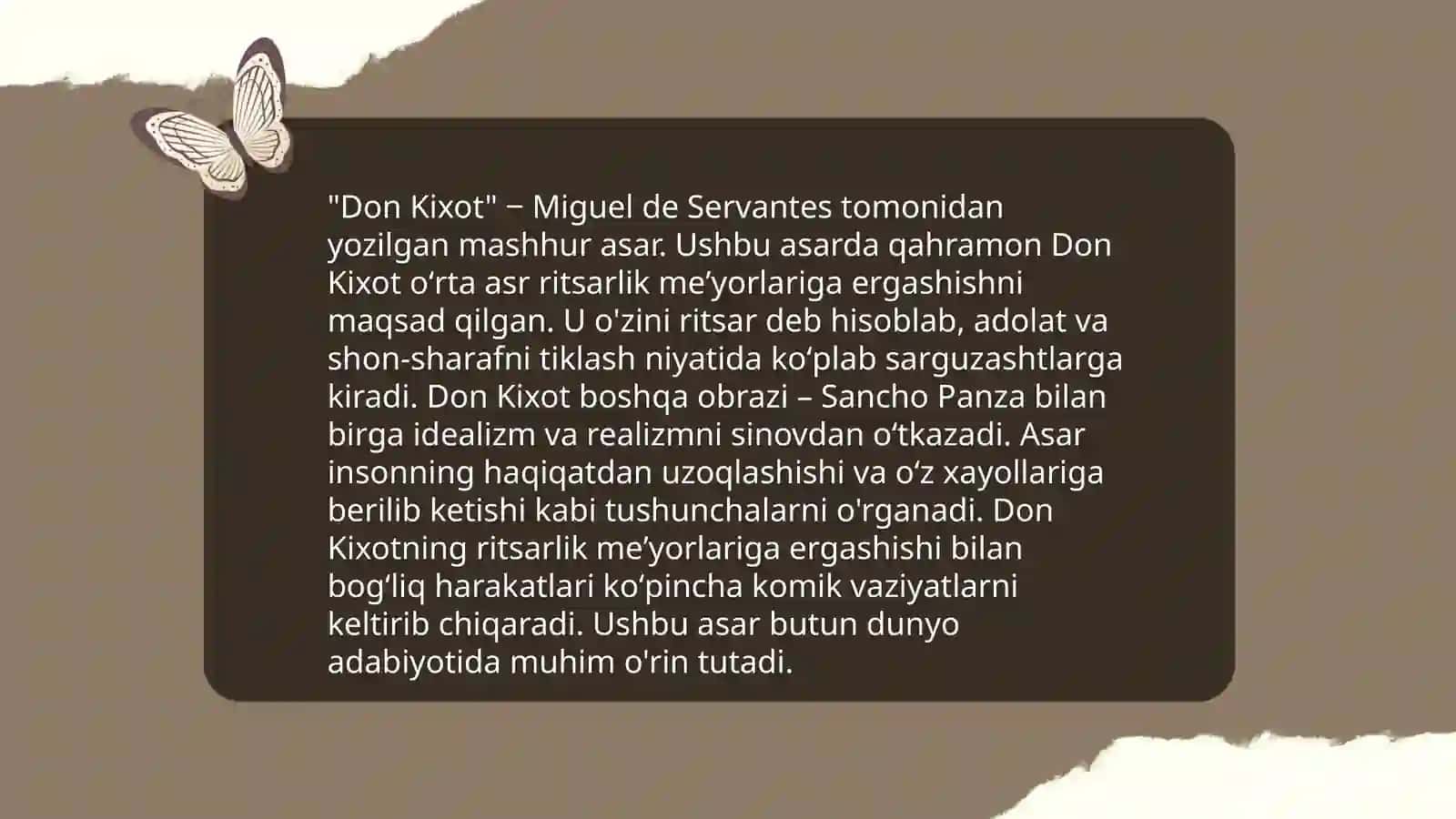 Anʼanaviy ritsarlik romaniga taalluqli elementlar 4