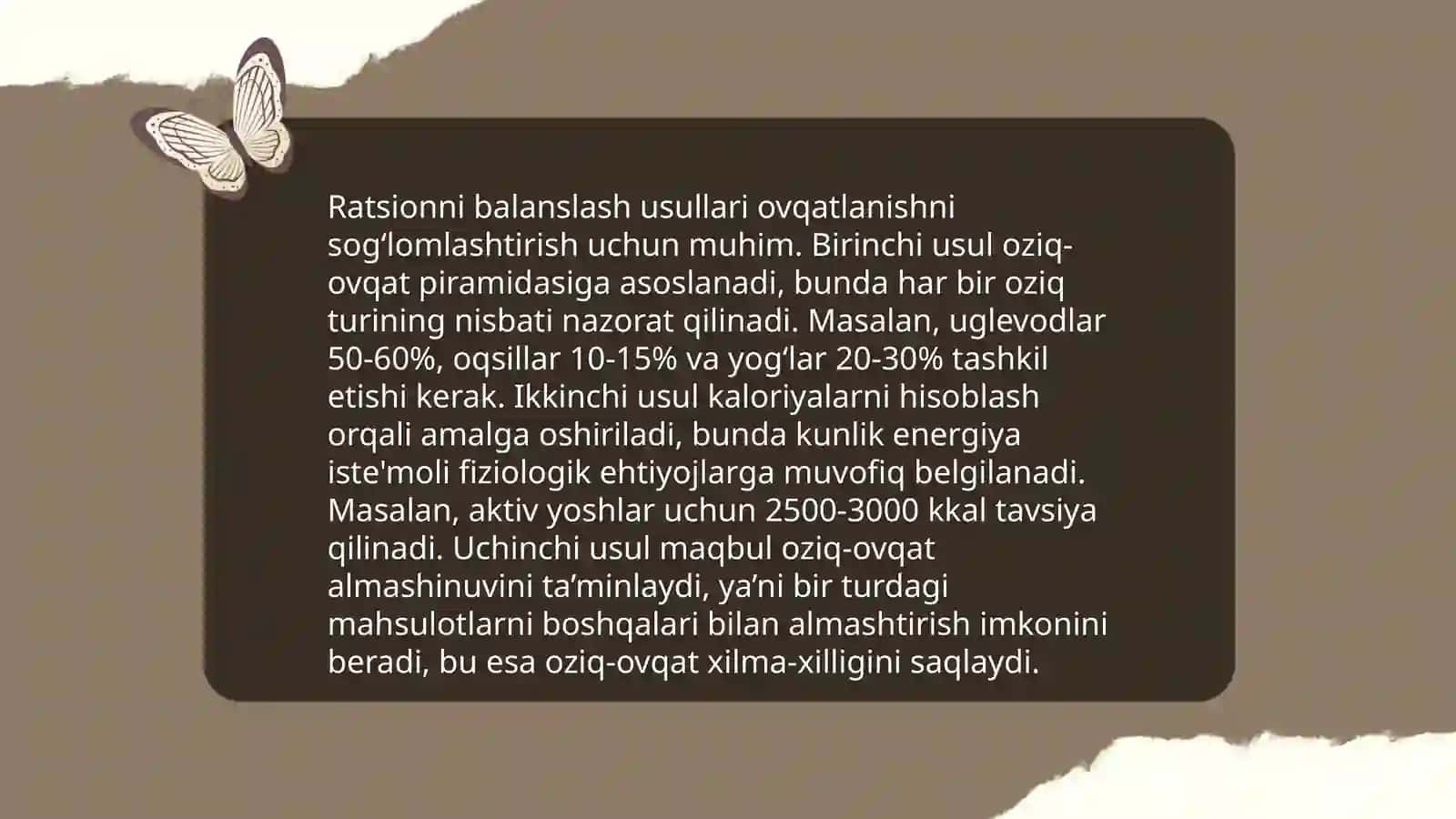 Sog'lom o'sishni ta'minlash uchun ovqatlanish 4