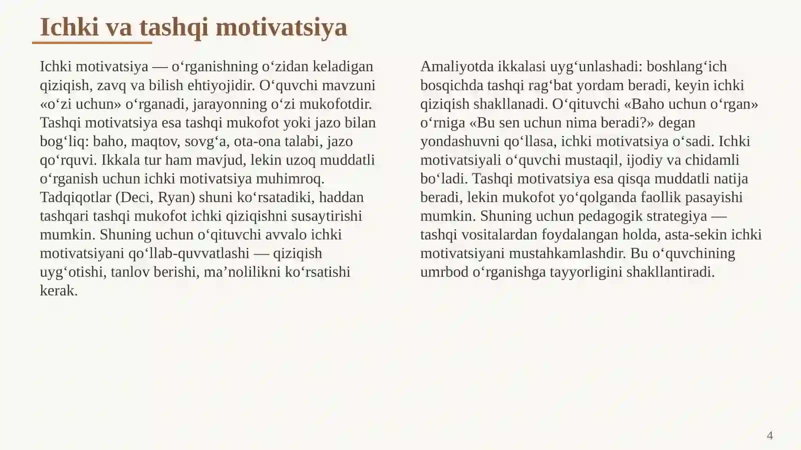 O‘QUVCHILARDA MOTIVATSIYANI SHAKLLANTIRISHNING PEDAGOGIK ASOSLARI 4