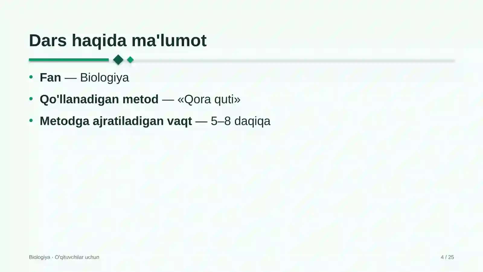 biologiya darslarida qora quti metodidan foydalanish 2592 4