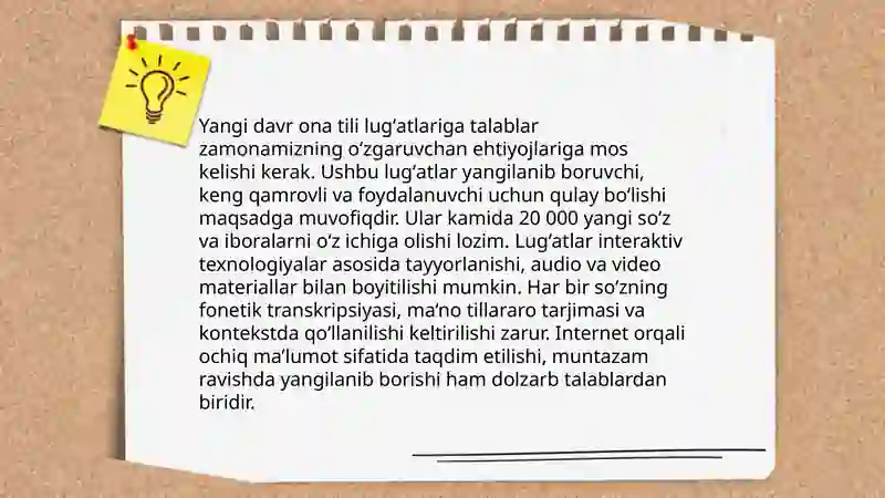Ona tili darslari uchun oʻquv lugʻatlari 4