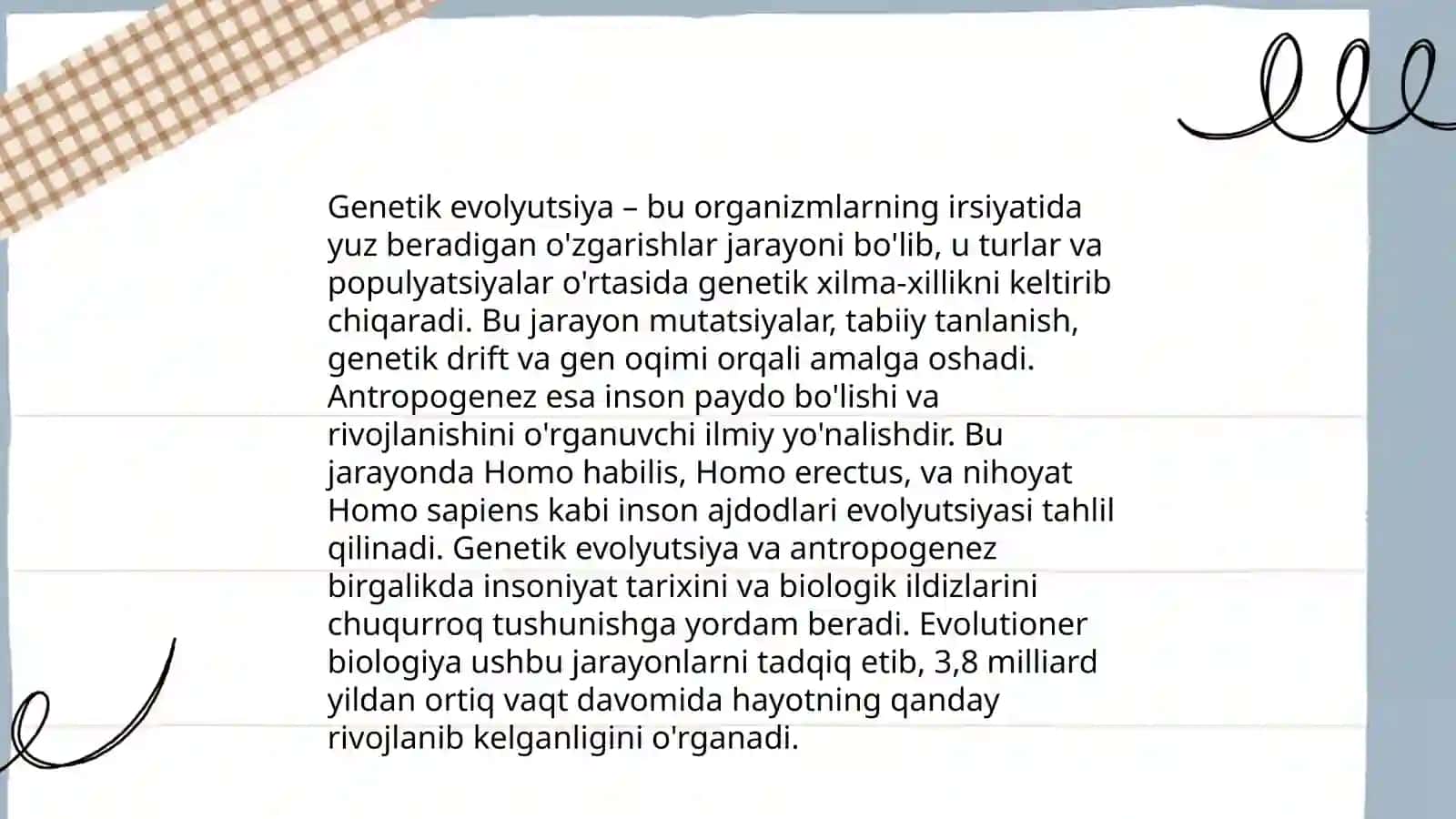 Antropogenezning biologik nazariyalari 4