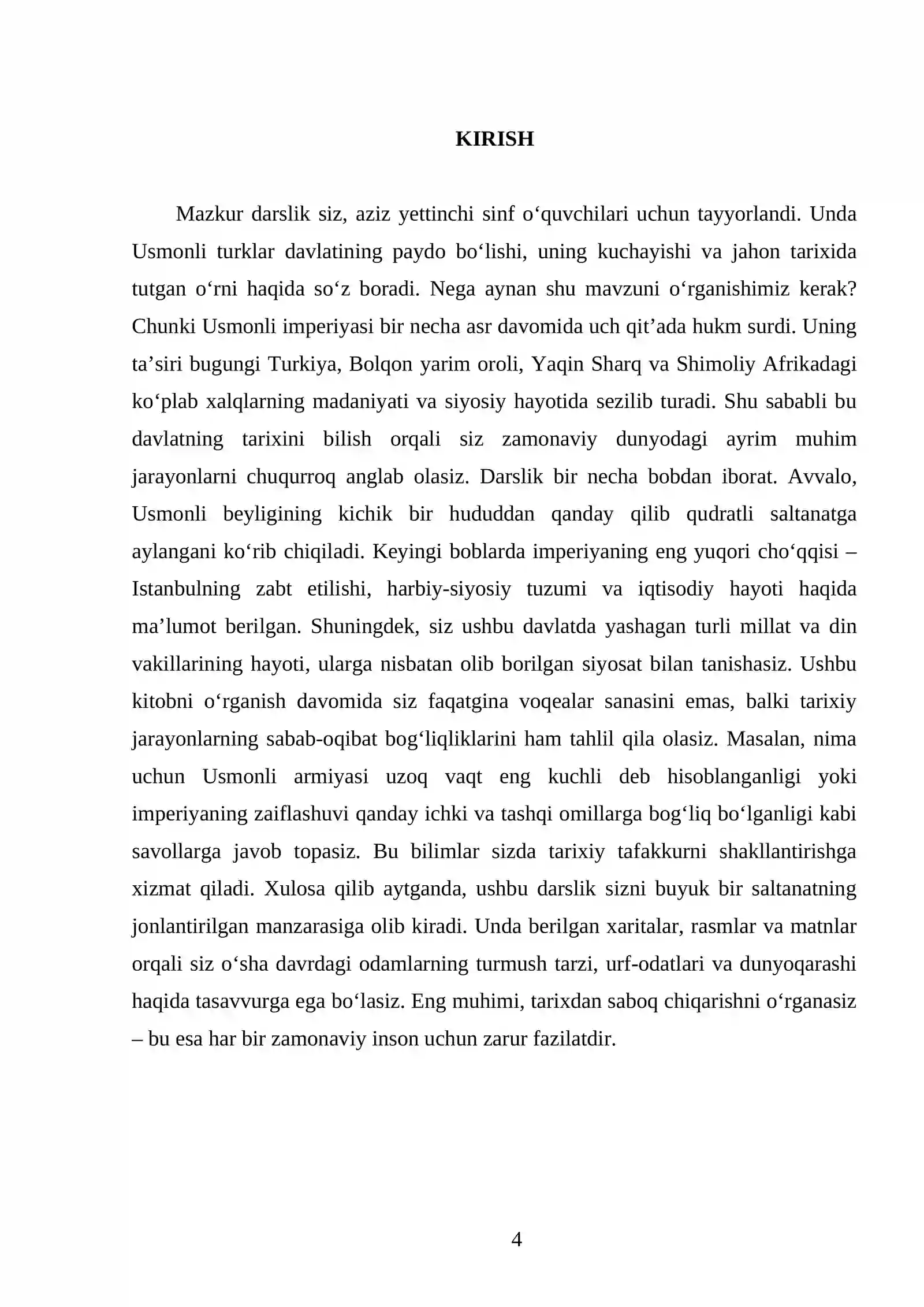 USMONLI TURKLAR DAVLATI. 7- SINF 4