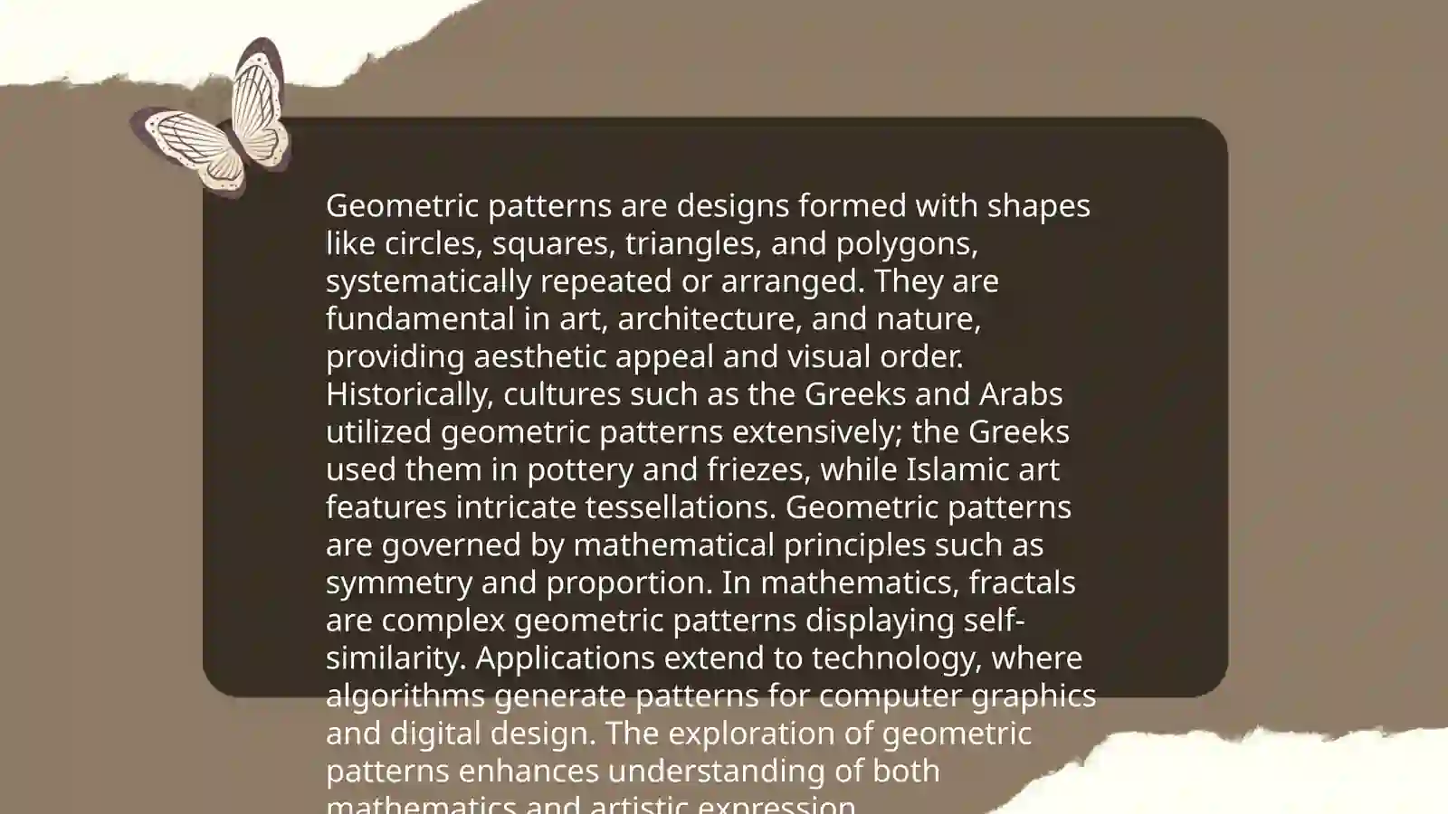 Patterns.It characteristic 4