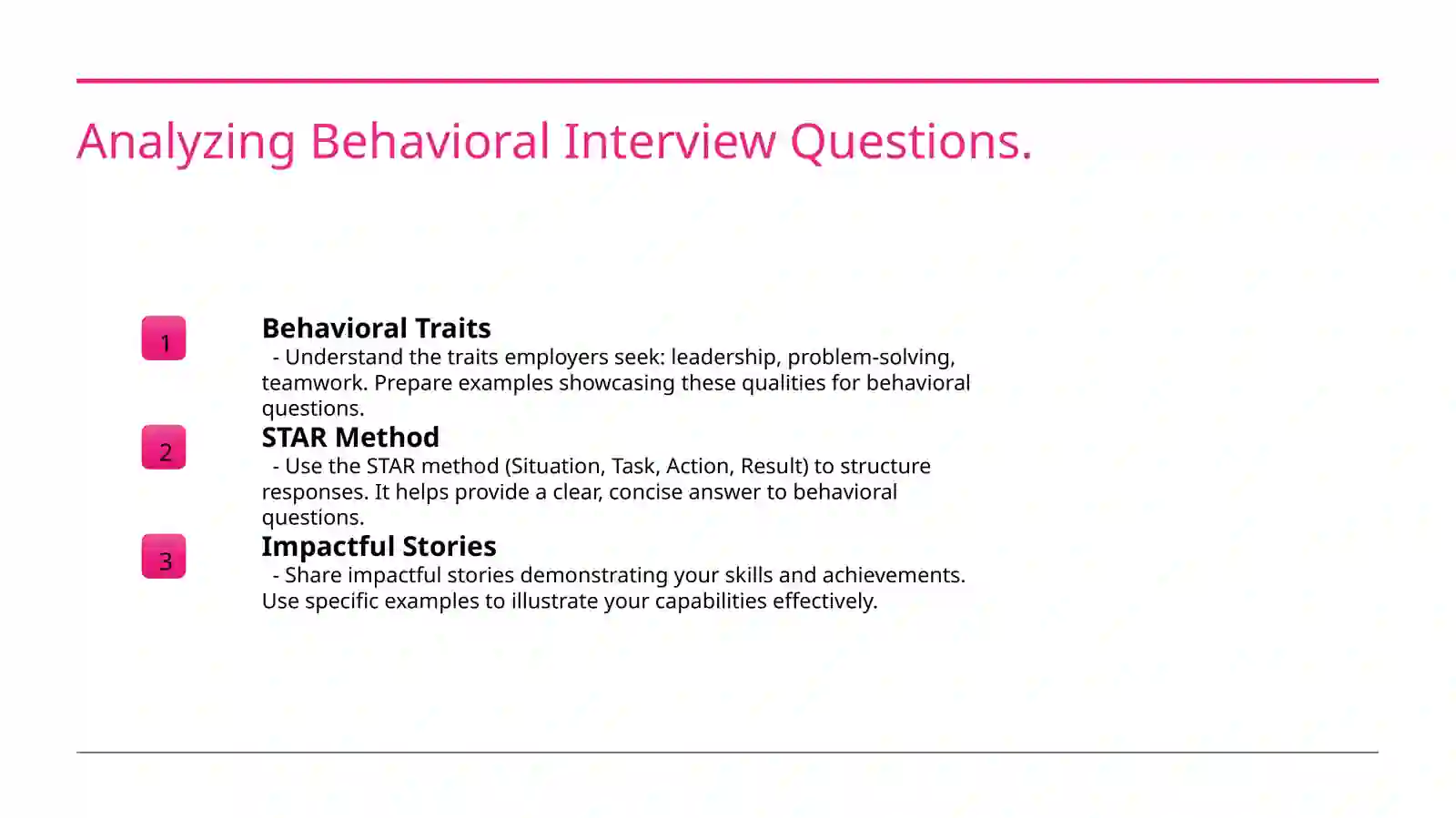 Preparing job interview answers 4
