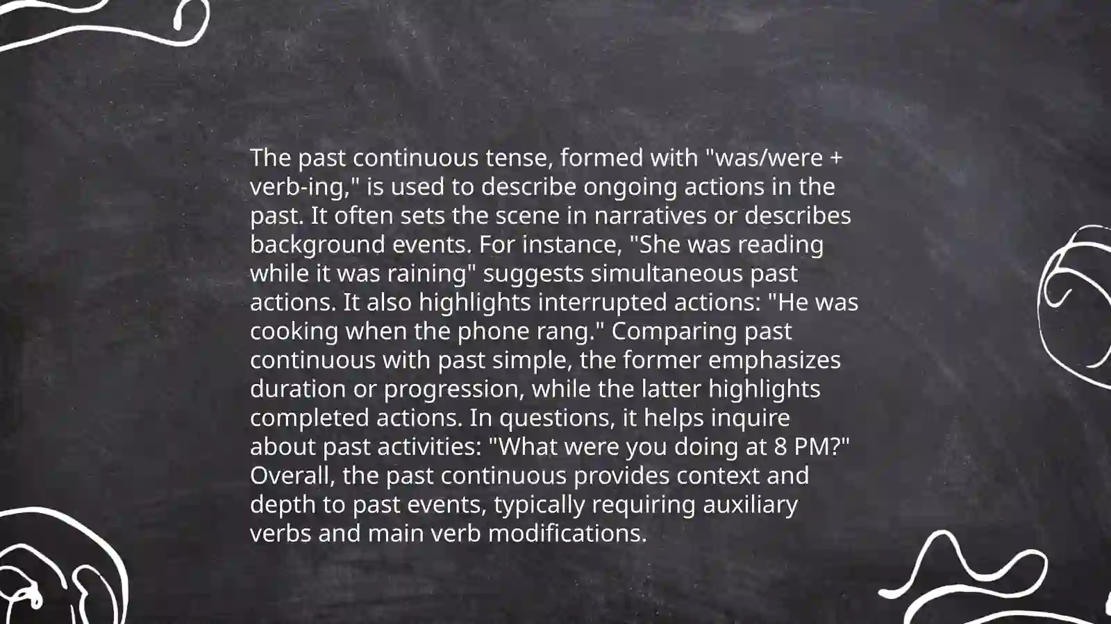 Past Continuous Tense Structure 4