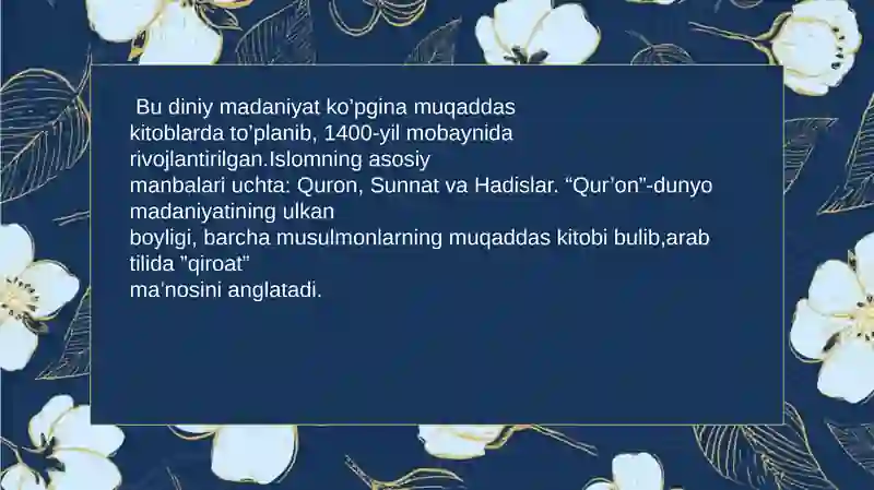 Islom dini O'qitish Materiallari 4