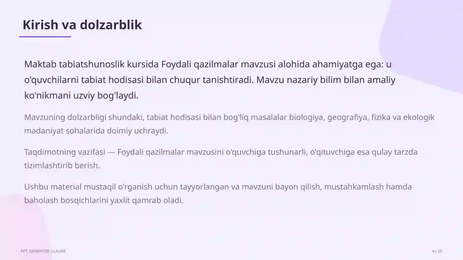 Foydali qazilmalar (3-sinf) 2