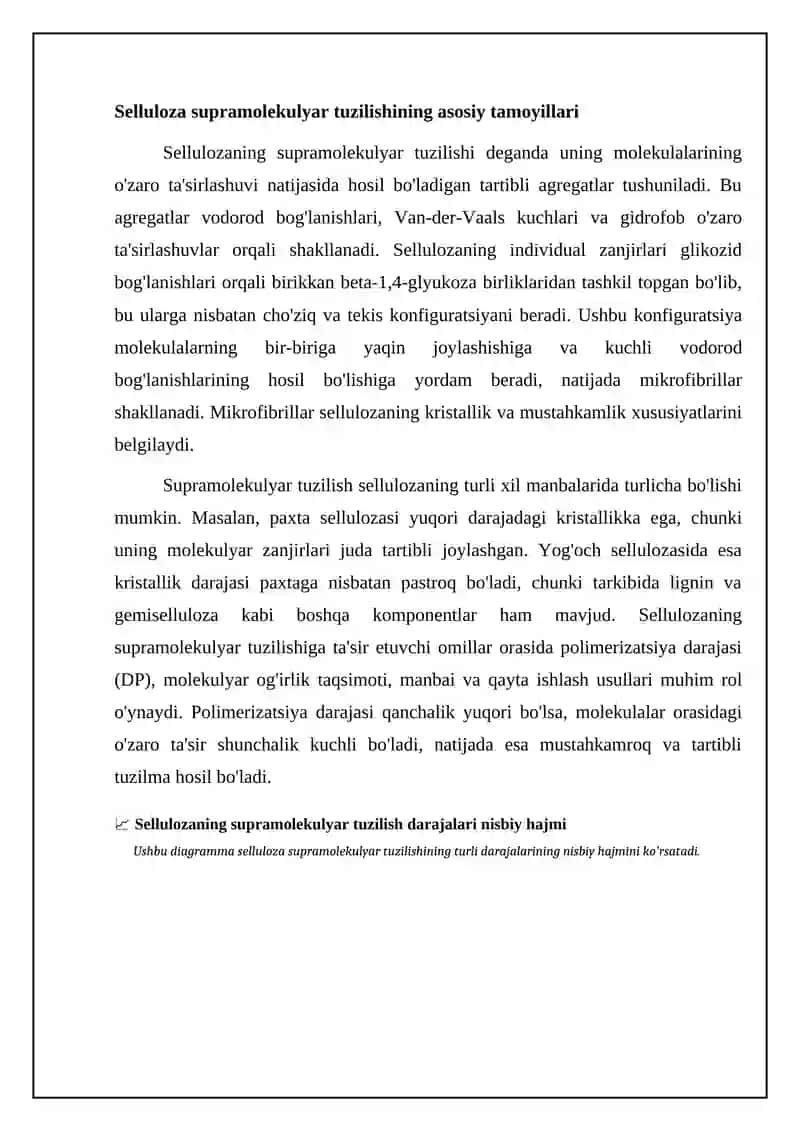 Sellulozaning ustmolikulyar tuzilishi 4