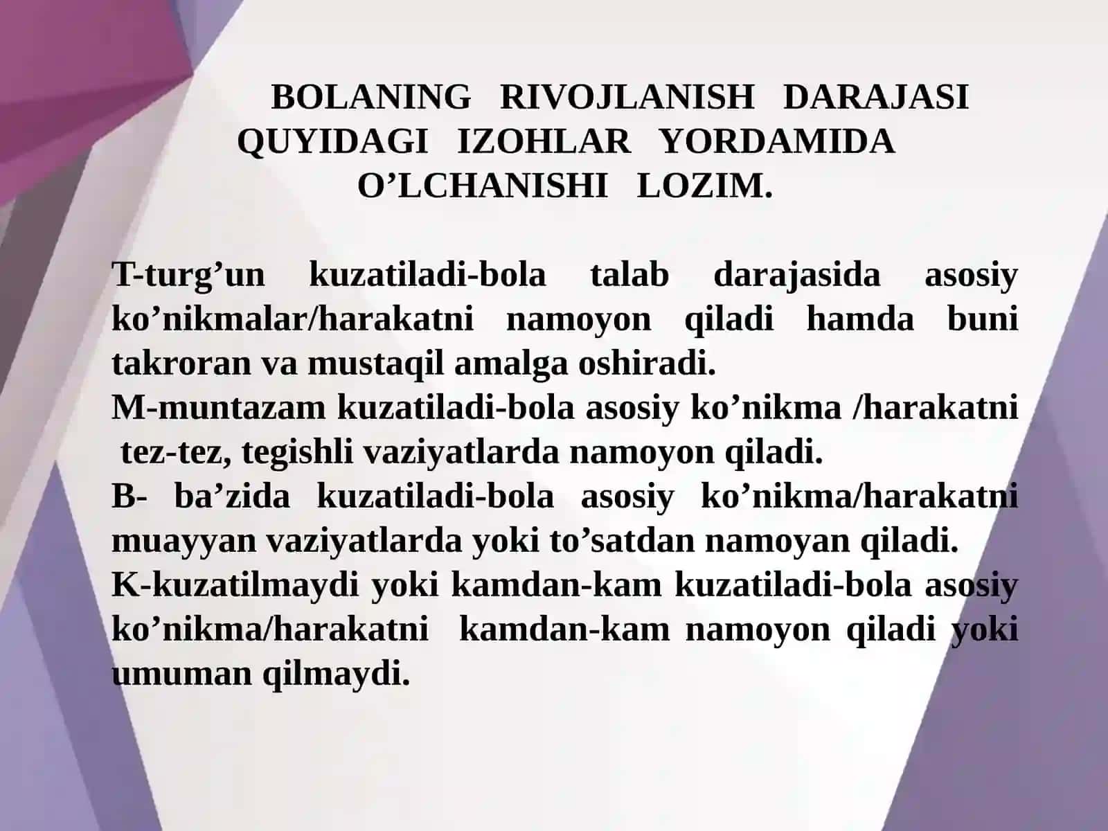 Bolalarning Rivojlanishi Xaritasi va Hisobotlari 4