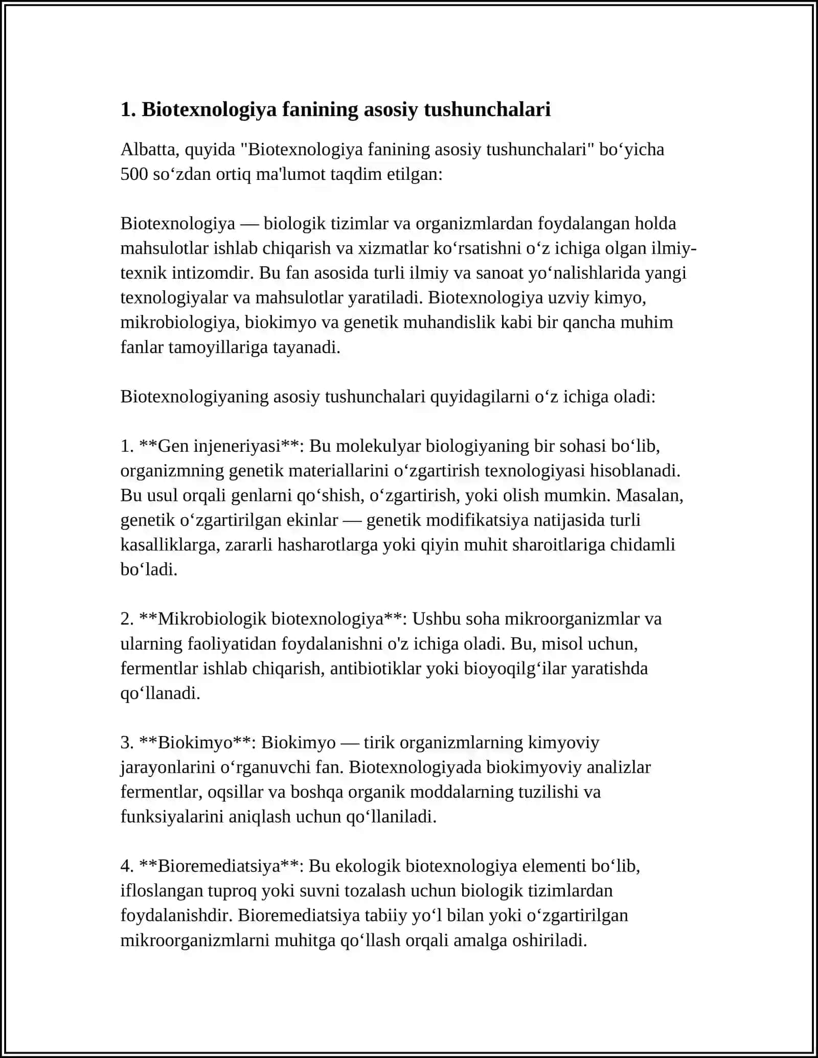 INTERNET AXBOROT RESURSDAN FOYDALANIB BIOTEXNALOGIYA SOHASIGA OID AXBOROTLAR BAZASINI TUZISH 4