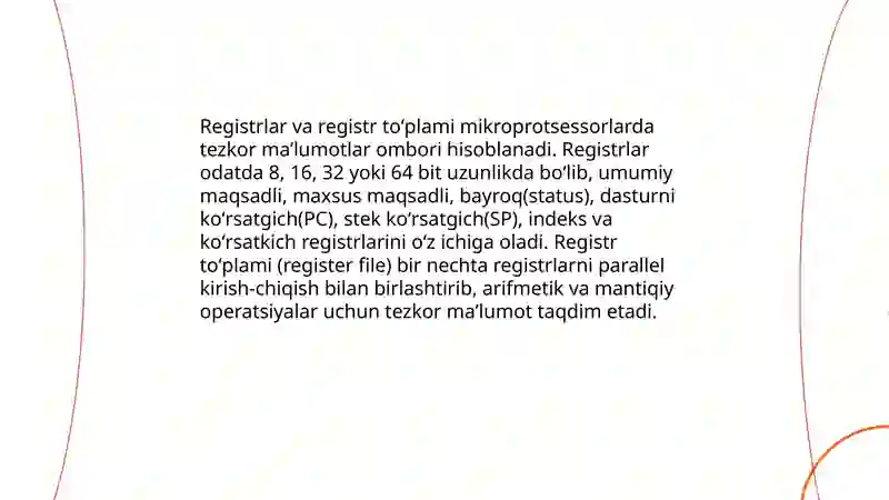 Mikroprotsessorlar 4