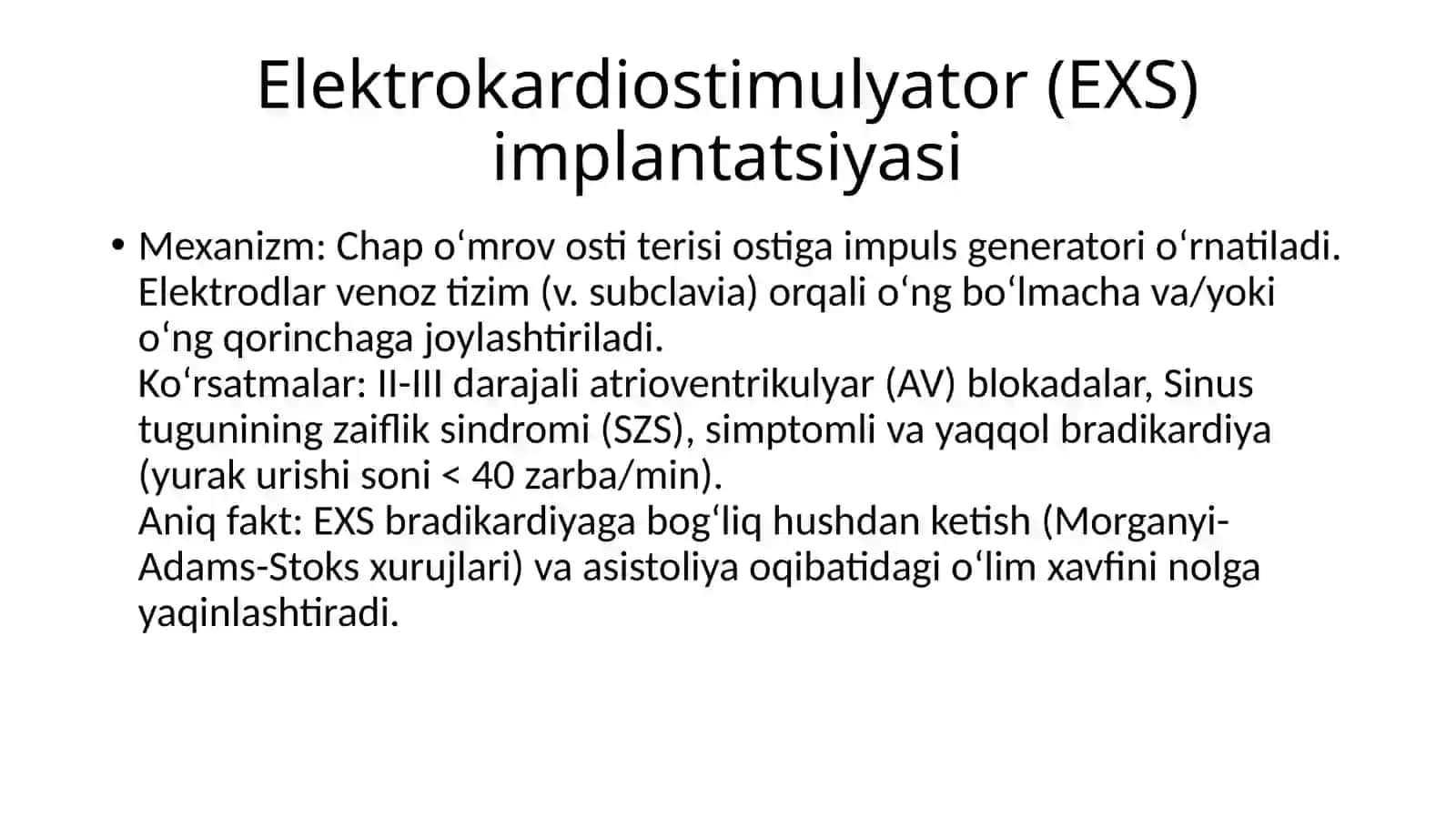 Yurakritm vaoʻtkazuvchanligi buzilishlari 4