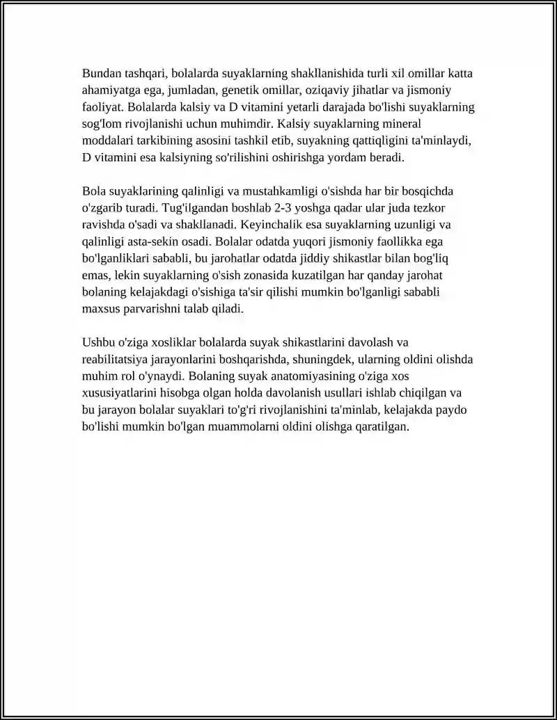 Bolalarda Suyak Shikastlarini O'ziga Xosligi 4