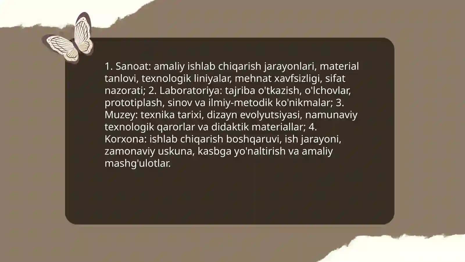 Ekskursiyaning texnologiya ta'limidagi pedagogik ahamiyati 4