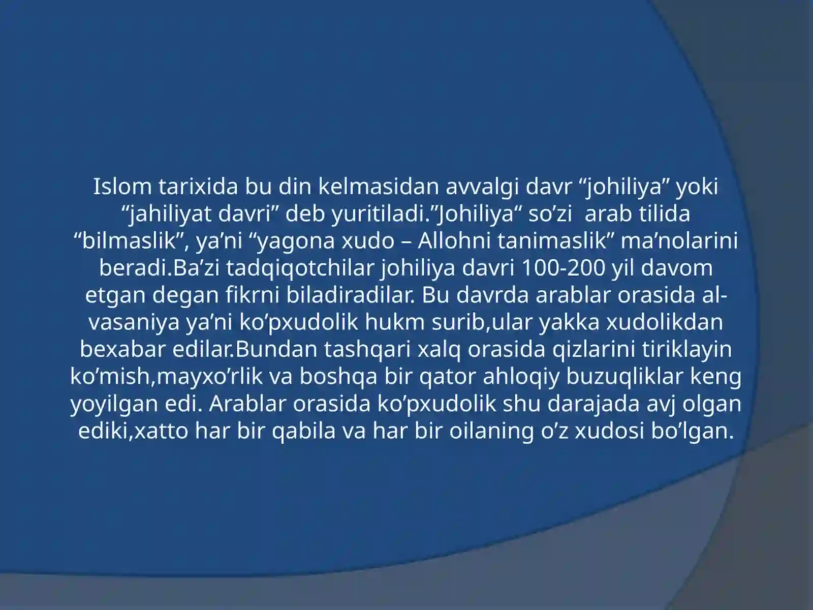 Islom dini paydo bo’lishi 4