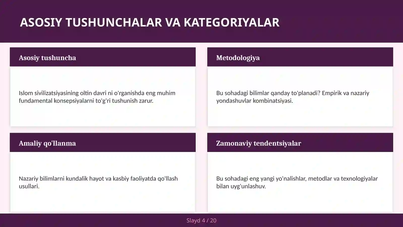 Islom sivilizatsiyasining oltin davri 4