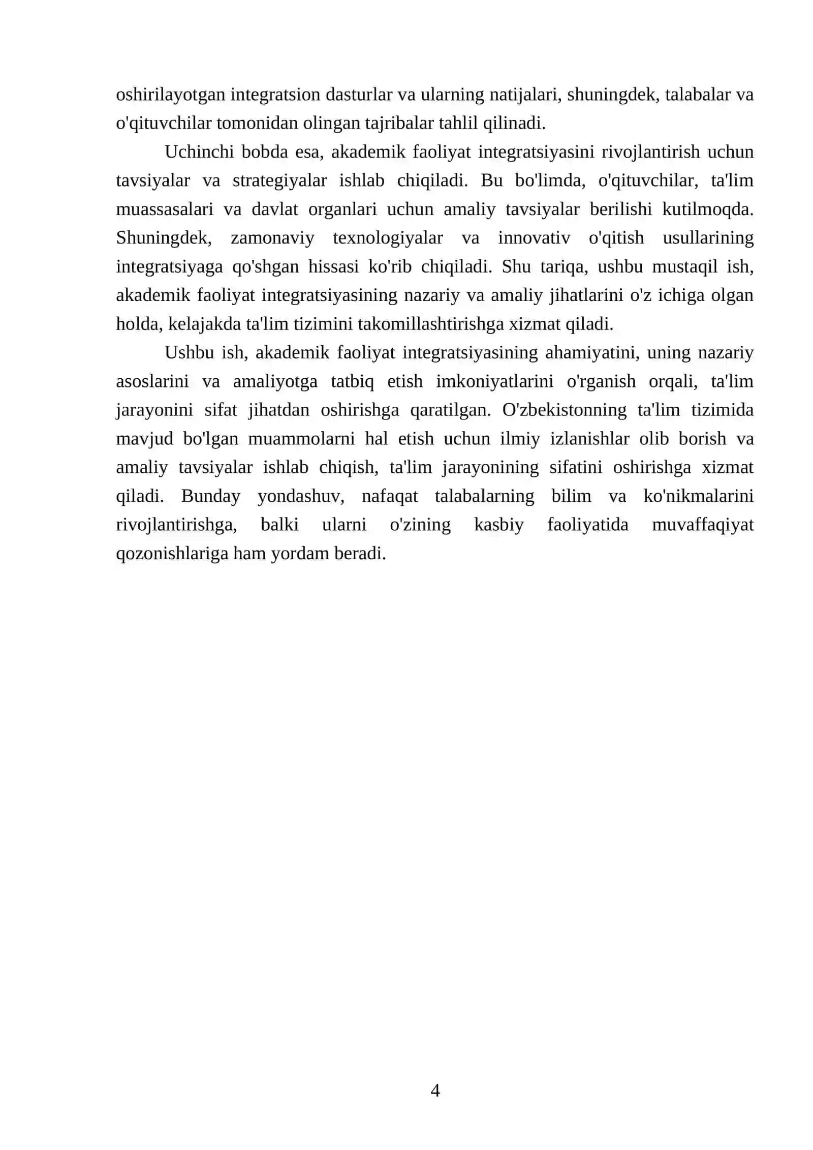 Akademik faoliyat integratsiyasi:nazariya va amaliyot uyg’unligi 4