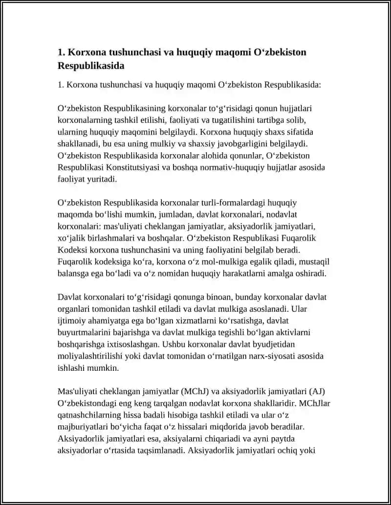 Oʻzbekiston Respublikasida korxonalar toʻgʻrisidagi qonunlar 4