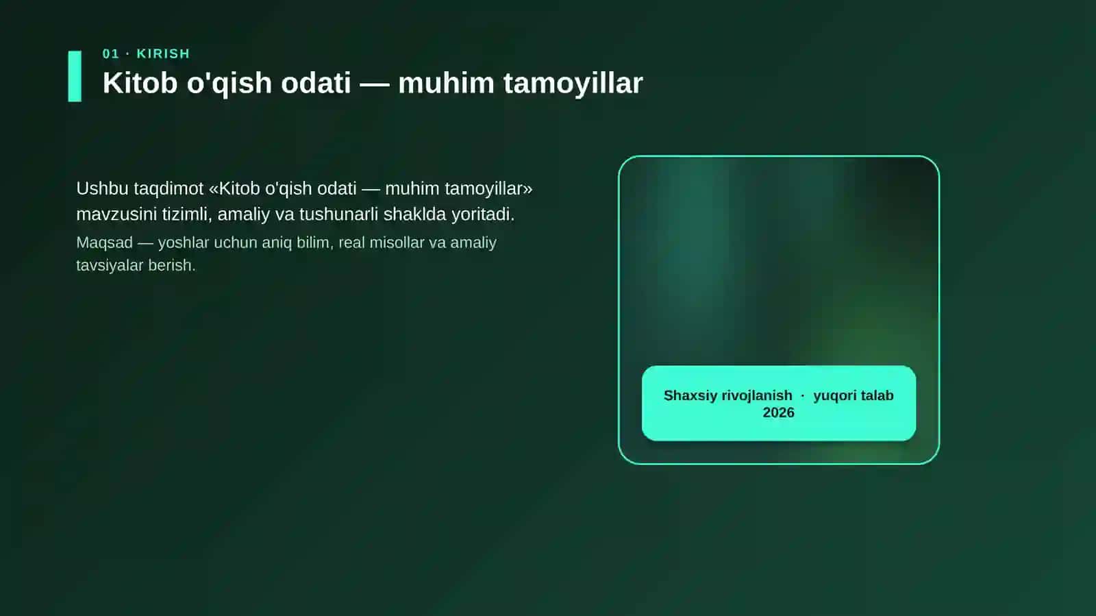Kitob o'qish odati — muhim tamoyillar 4