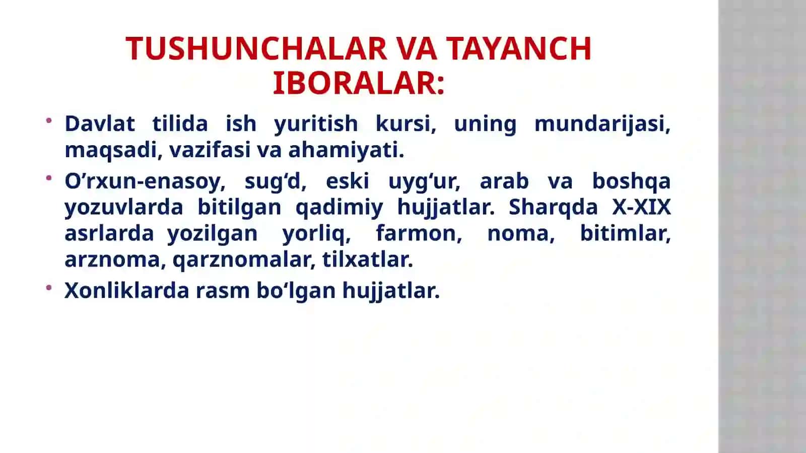 Davlat Tilida Ish Yuritish Fanidan Mustaqil Ishi 4