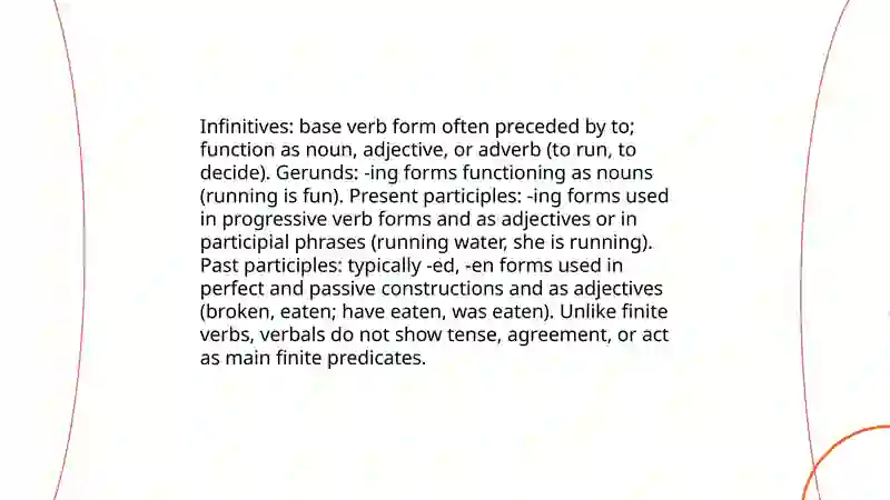 Difference between Verbals and Finite Verb Forms 4