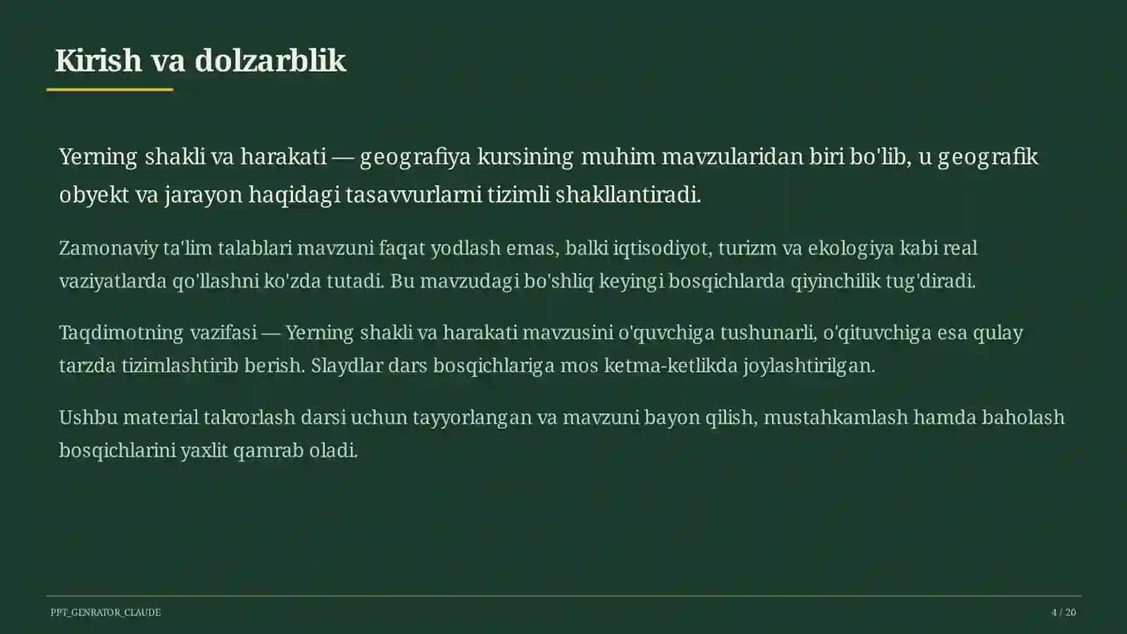 Yerning shakli va harakati (5-sinf) 4