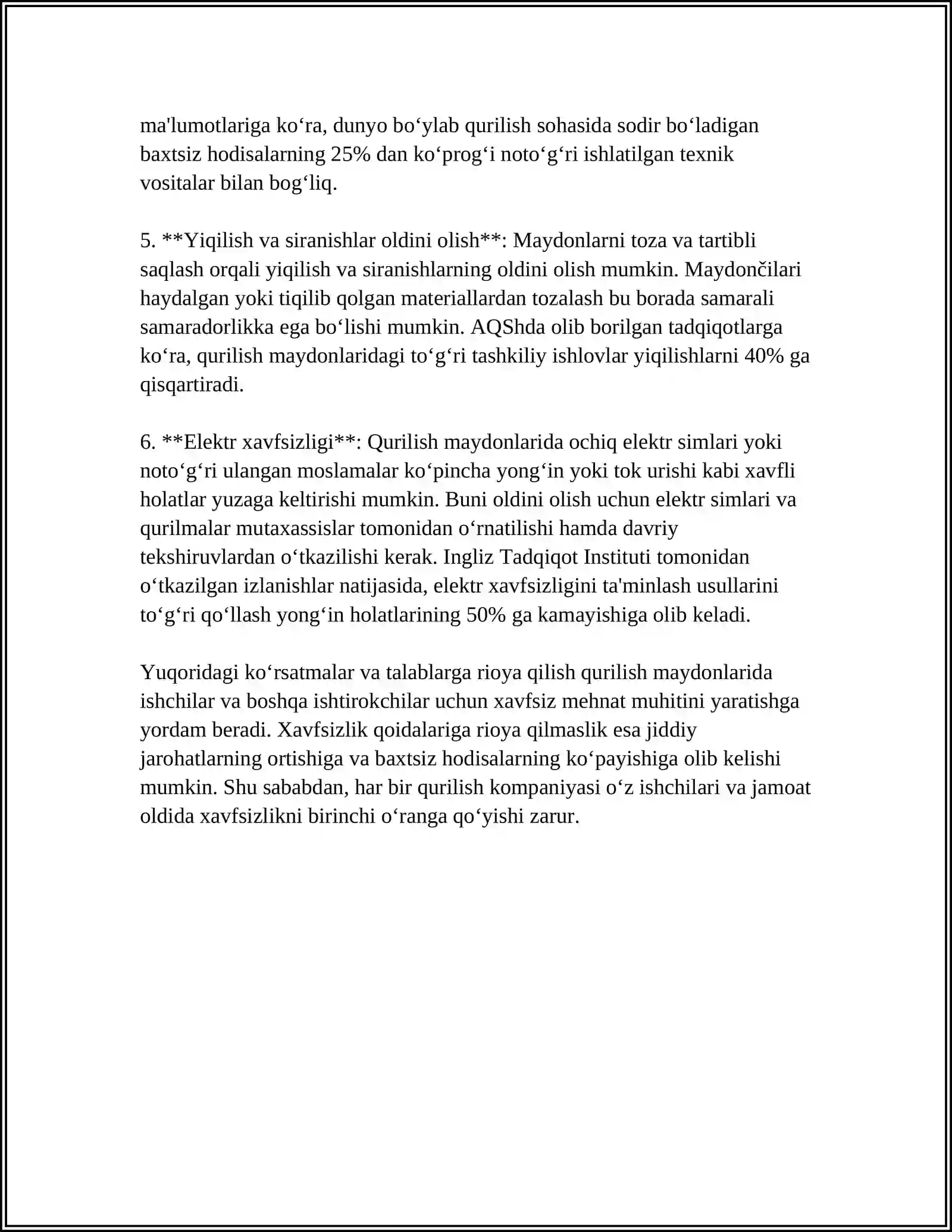 SANOQ SISTEMALARI. TEXNIKA XAVFSIZLIGI 4