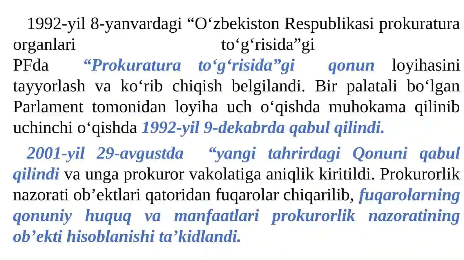O‘zbekiston Respublikasi prokuratura organlarining konstitutsiyaviy maqomi 4