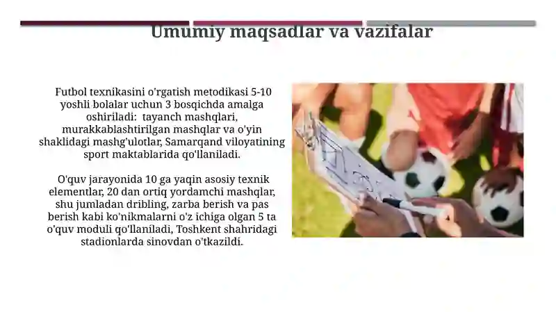 Futbol òyin texnikasiga òrgatish metodikasi 4