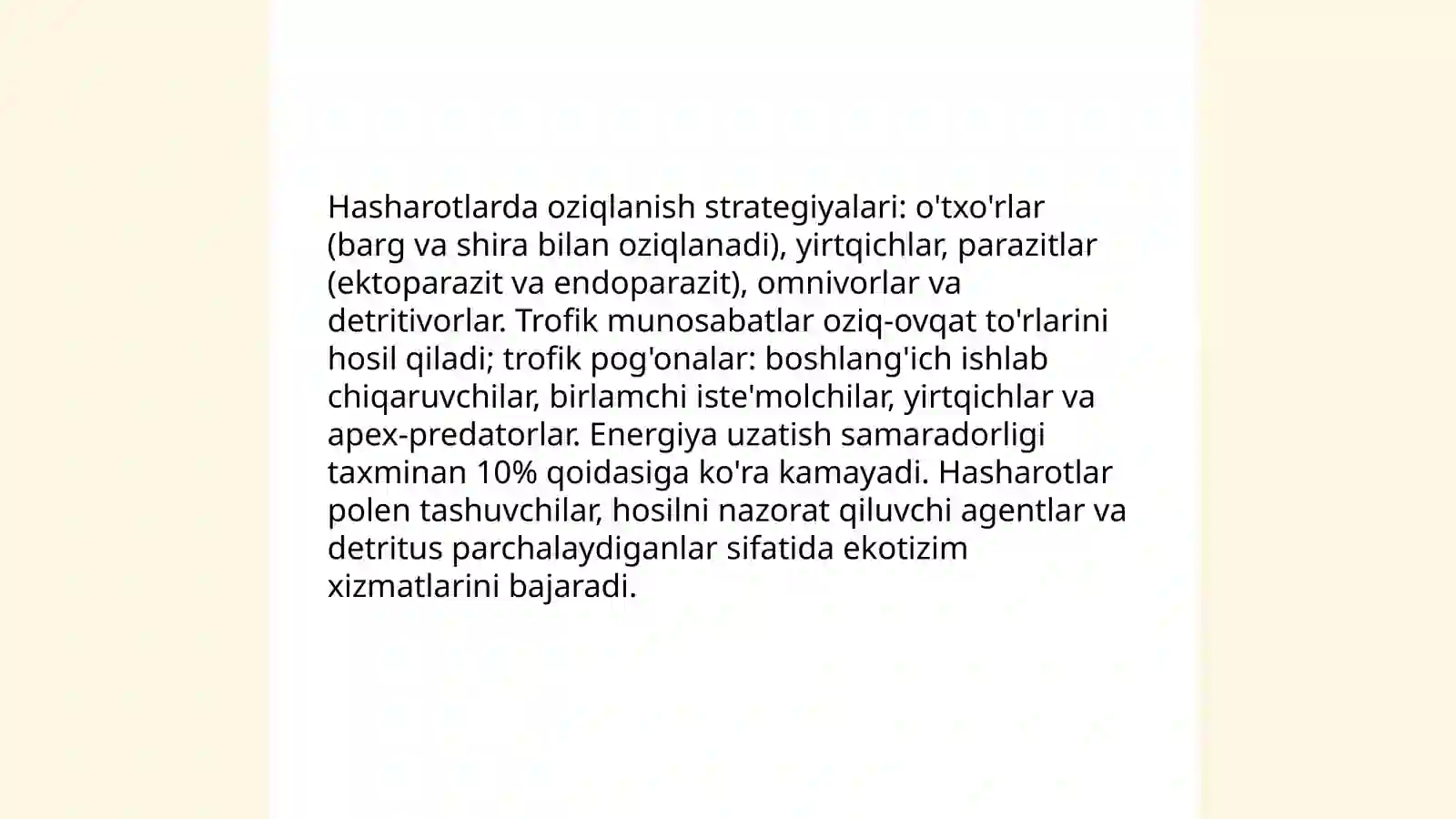 Hasharotlarning ekologiyasi va etologiyasi 4