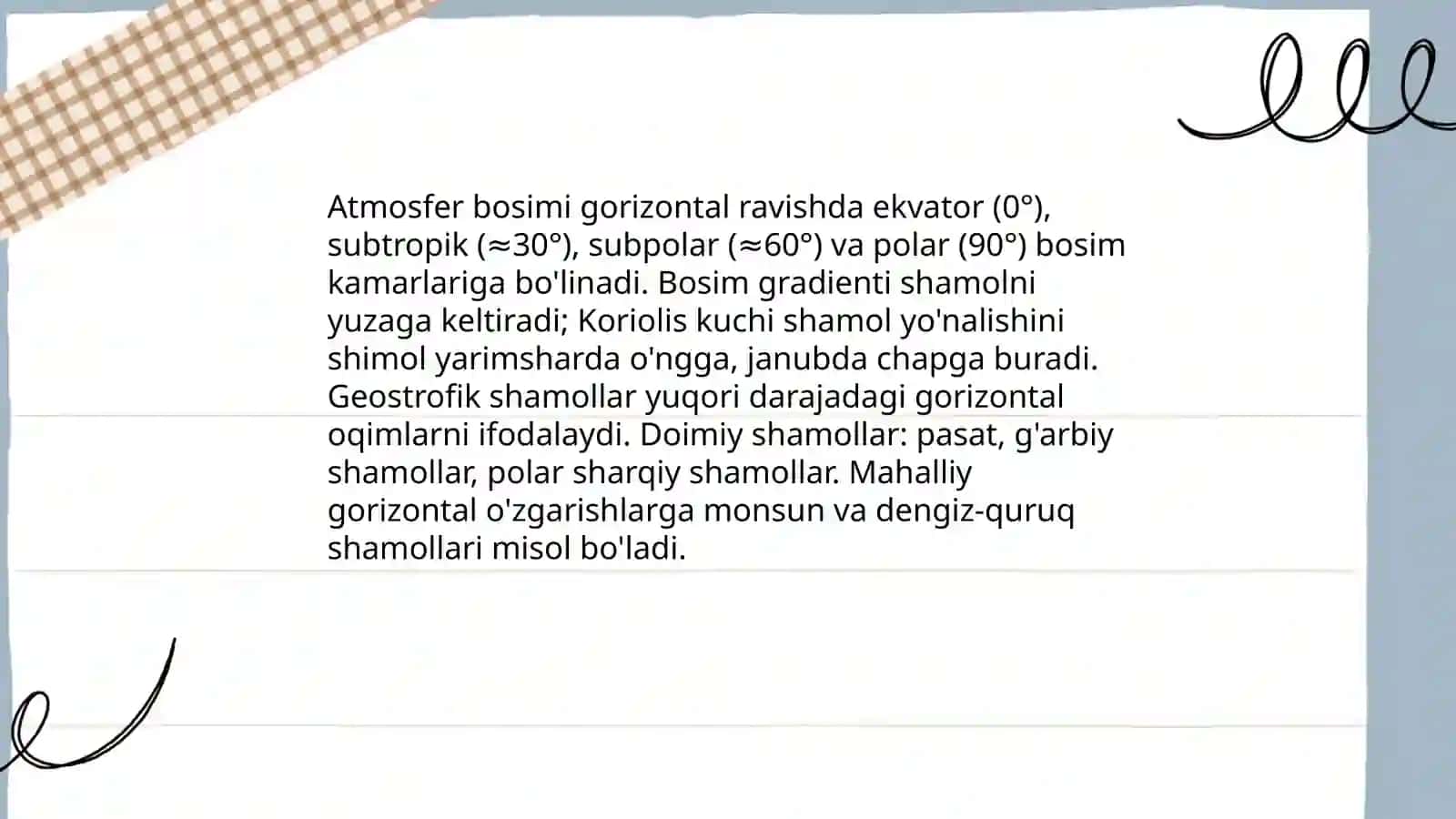 Iqlim hosil qiluvchi omillar. Iqlimning vertikal va gorizantal õzgarishlari 4