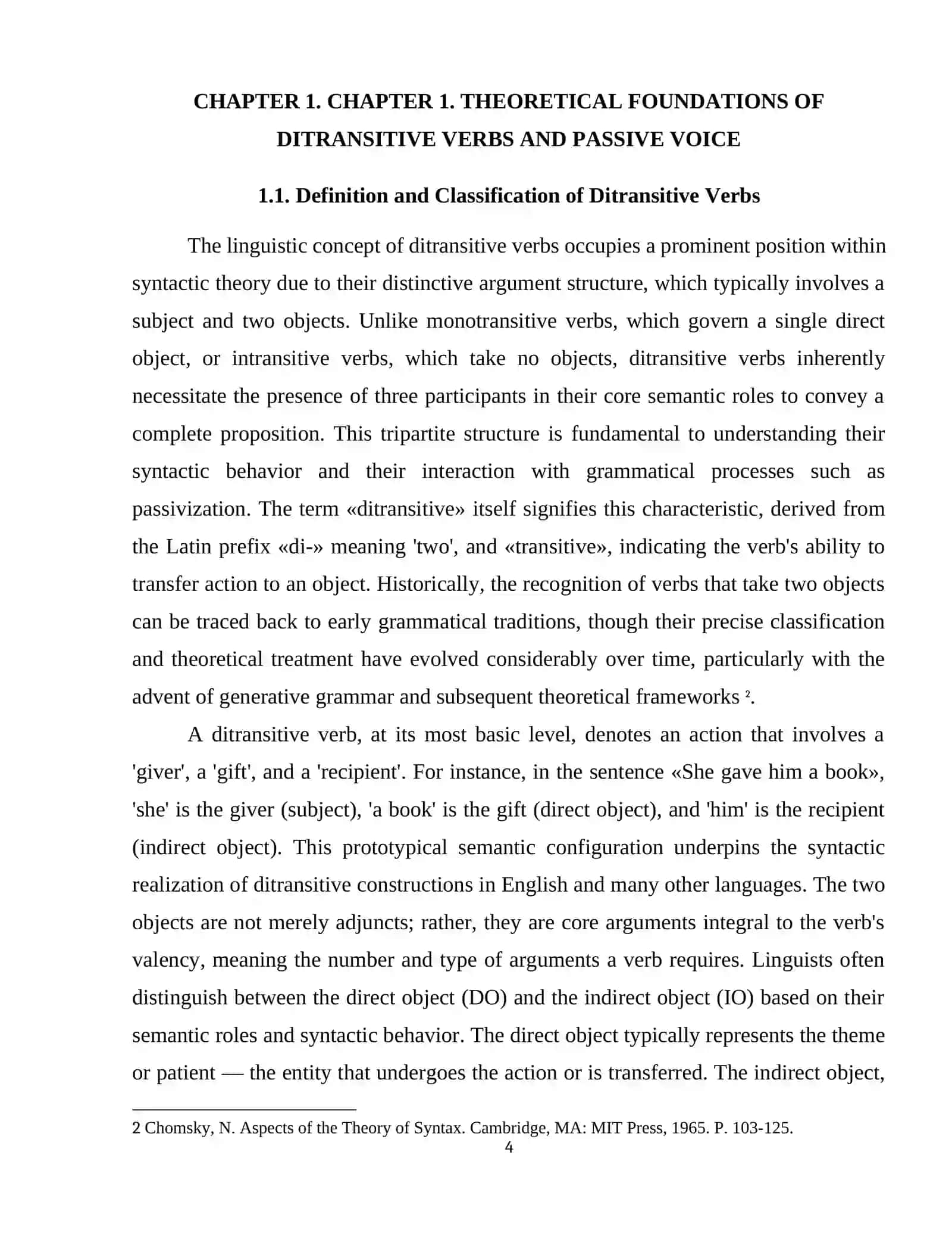 PASSIVE CONSTRUCTIONS WITH DITRANSITIVE VERBS IN ENGLISH 4
