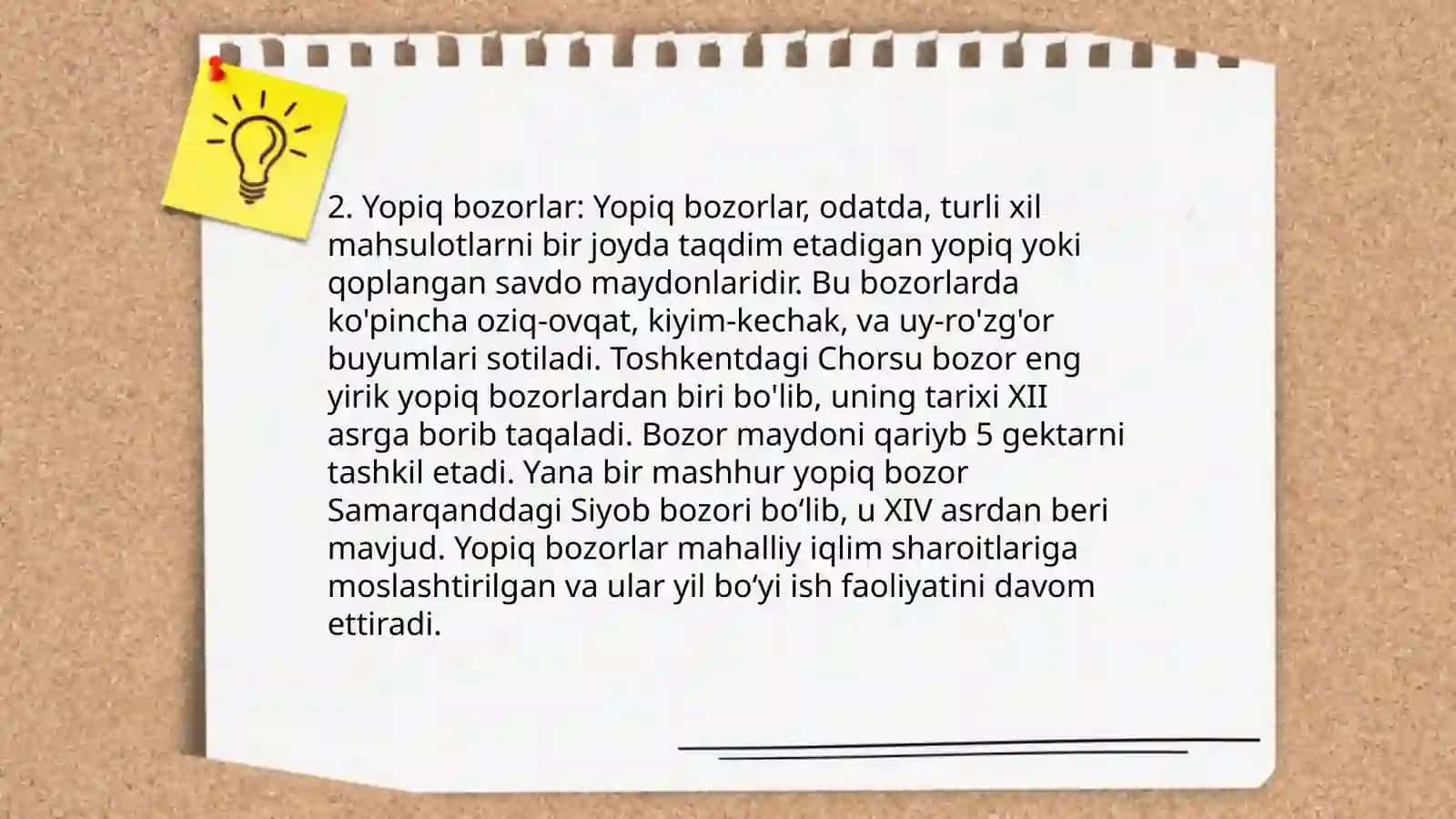 BOZORNING TURLARI VA TUZILISHI 4