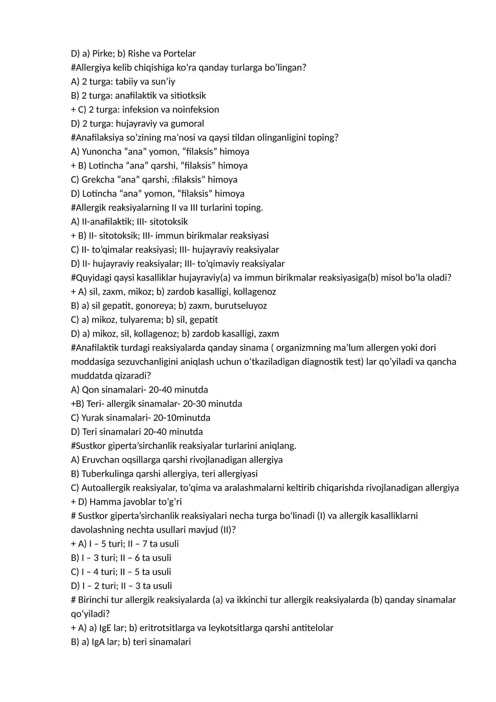 Mikrobiologiya, virusologiya va immunologiya yakuniy test 4