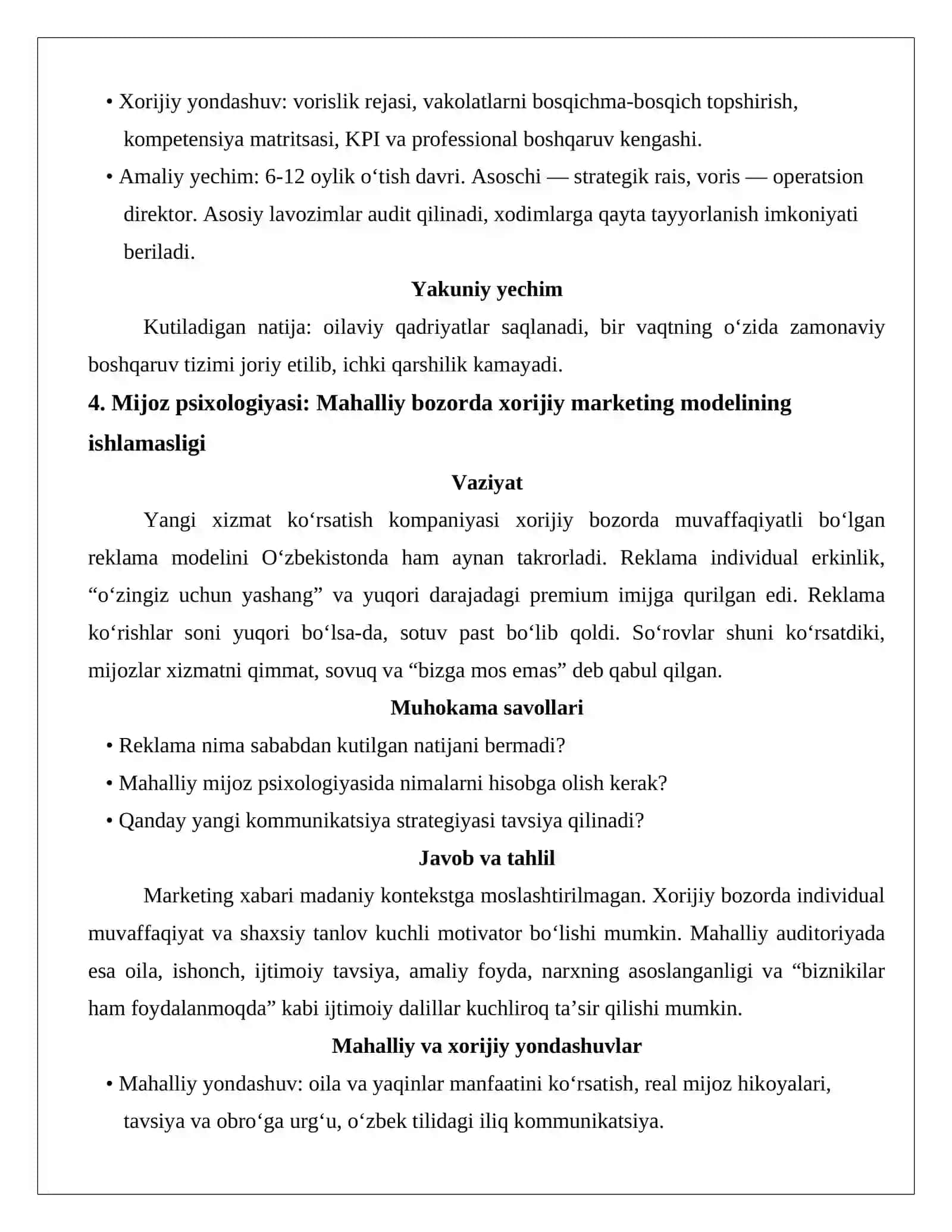 Biznes psixologiyasida mahalliy va xorijiy yo‘nalishlar 4